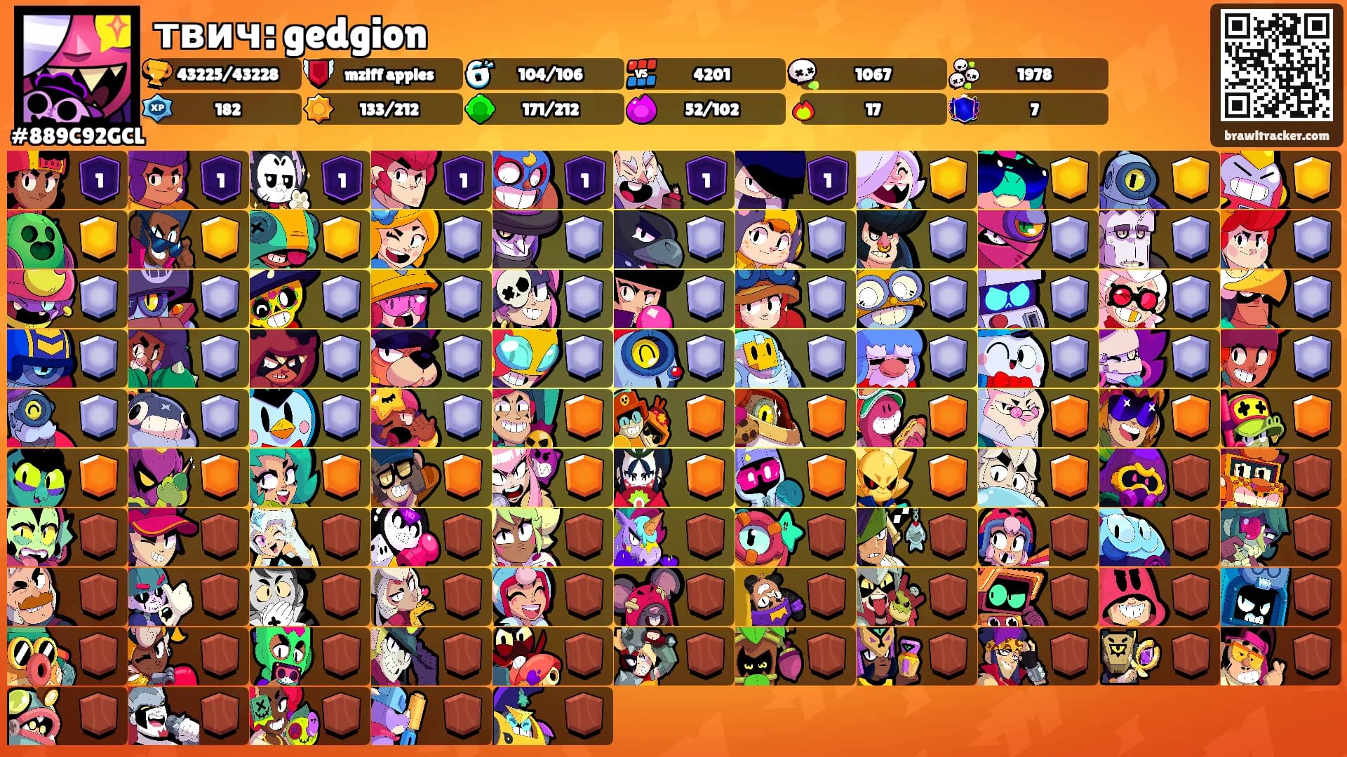 твич: gedgion🕸's Ranks