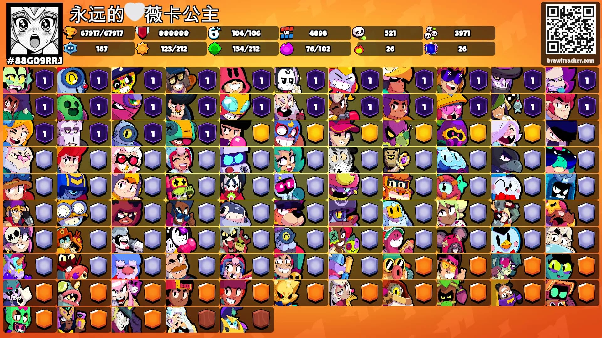 永远的🤍薇卡公主's Ranks