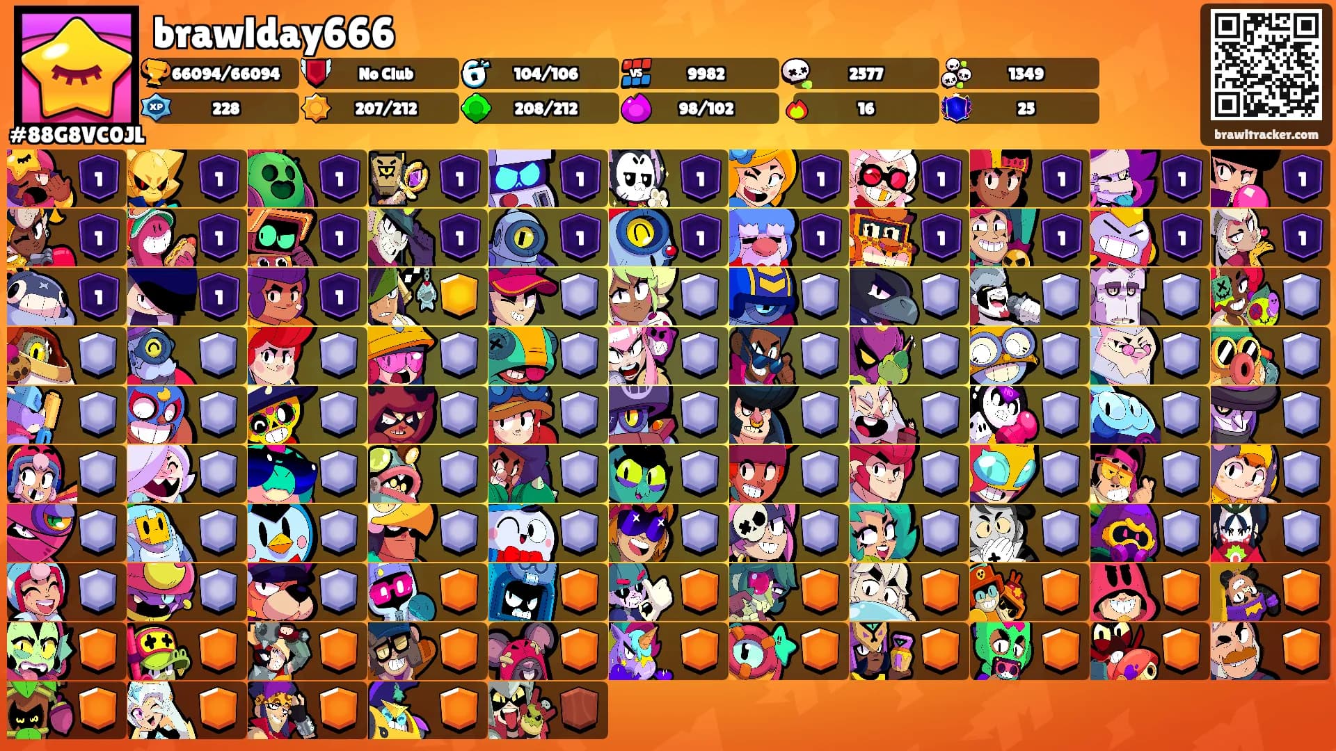 brawlday666's Ranks