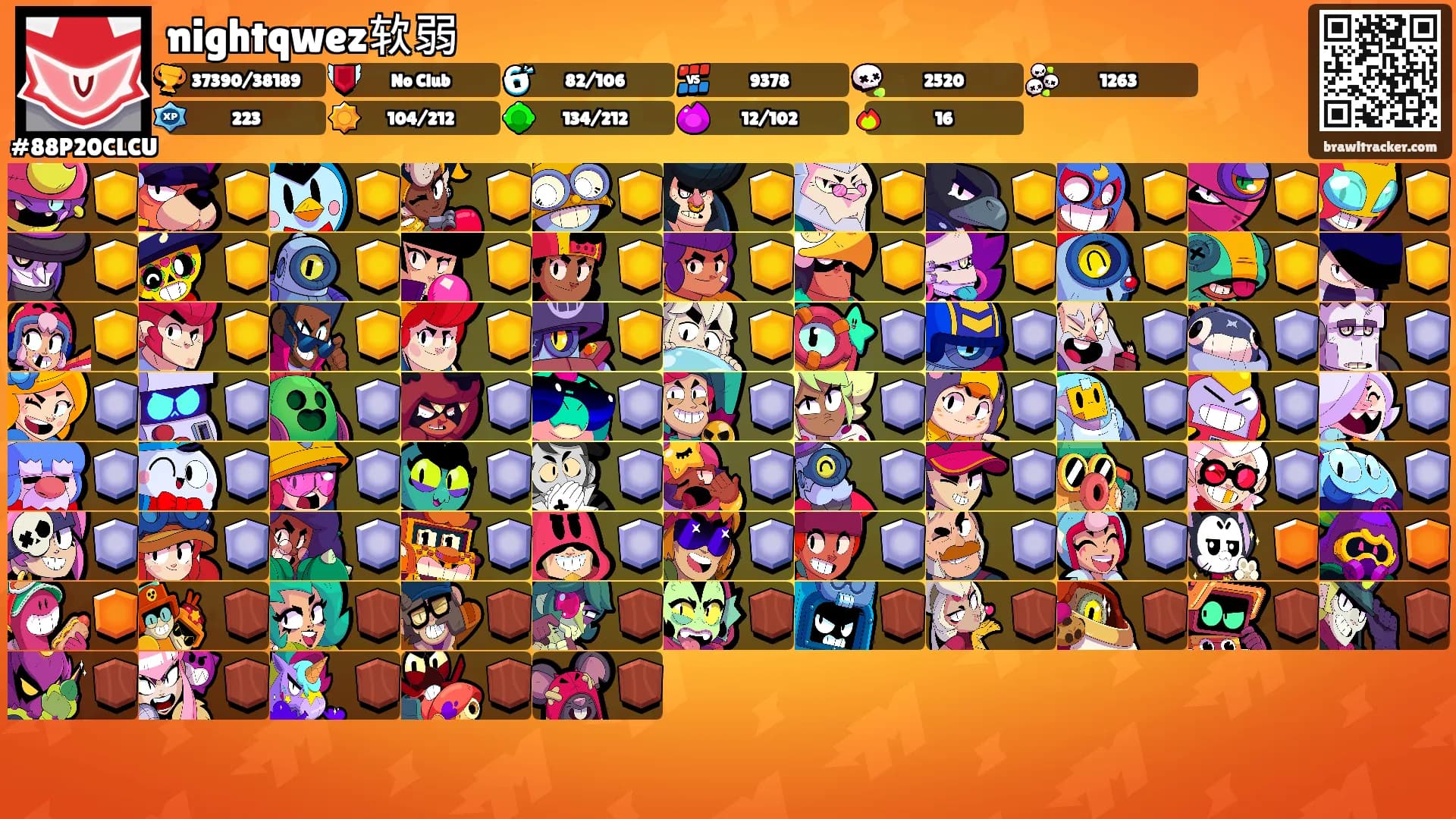 nightqwez软弱's Ranks