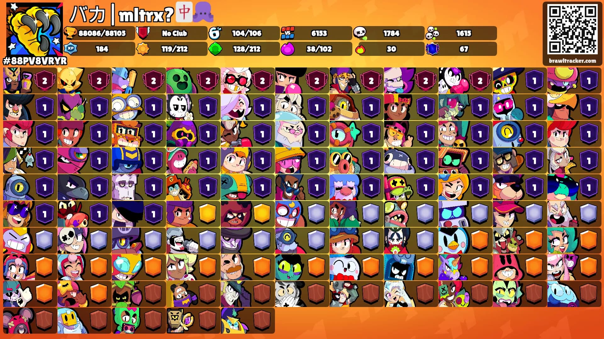 バカ|mltrx?🀄🐙's Ranks