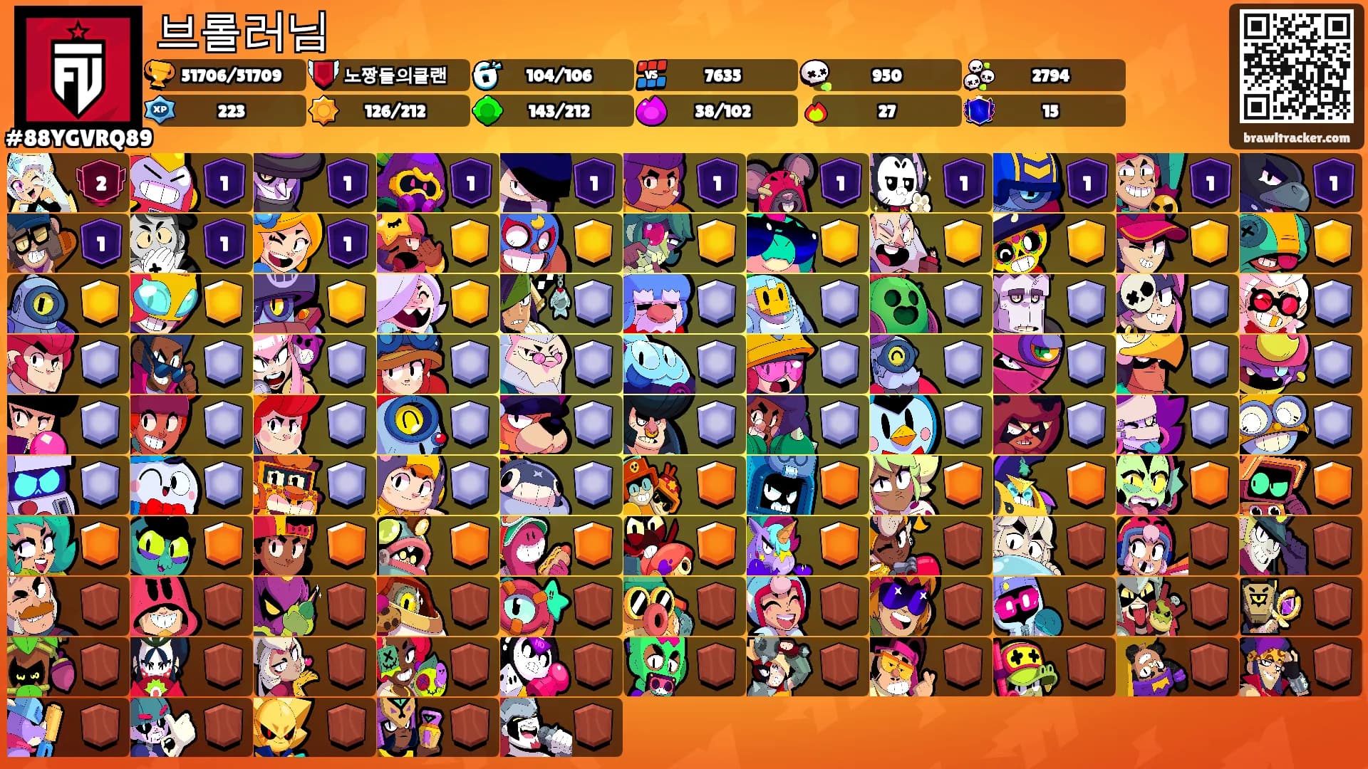 브롤러님's Ranks