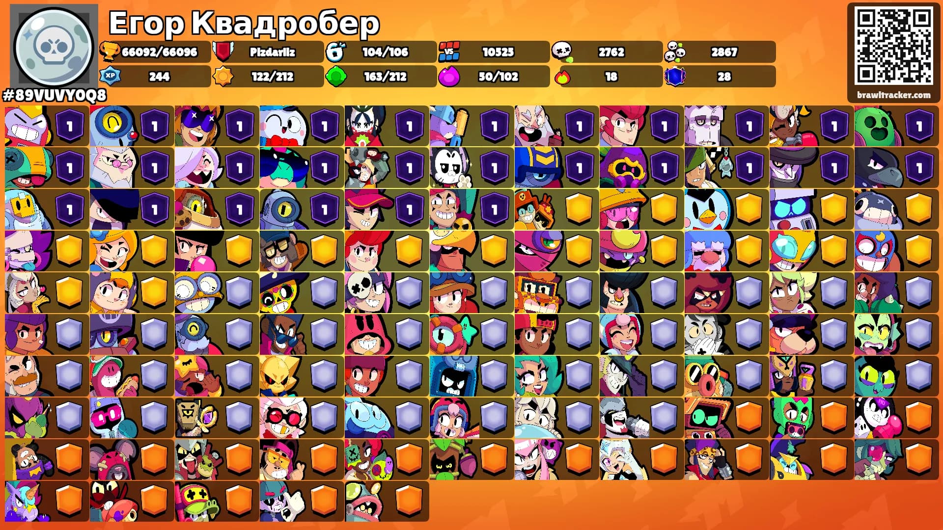 Егор Квадробер's Ranks