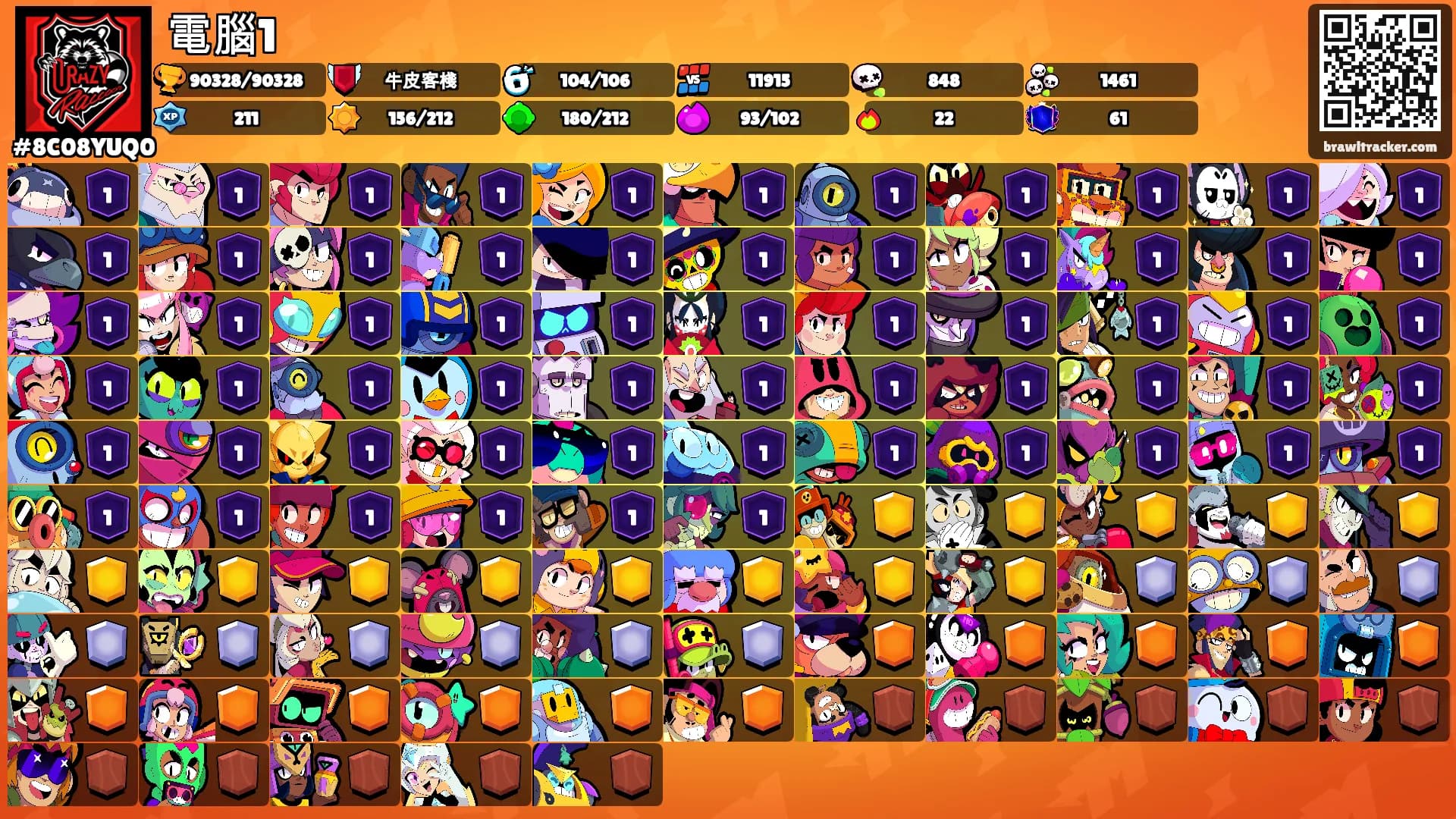 電腦1's Ranks