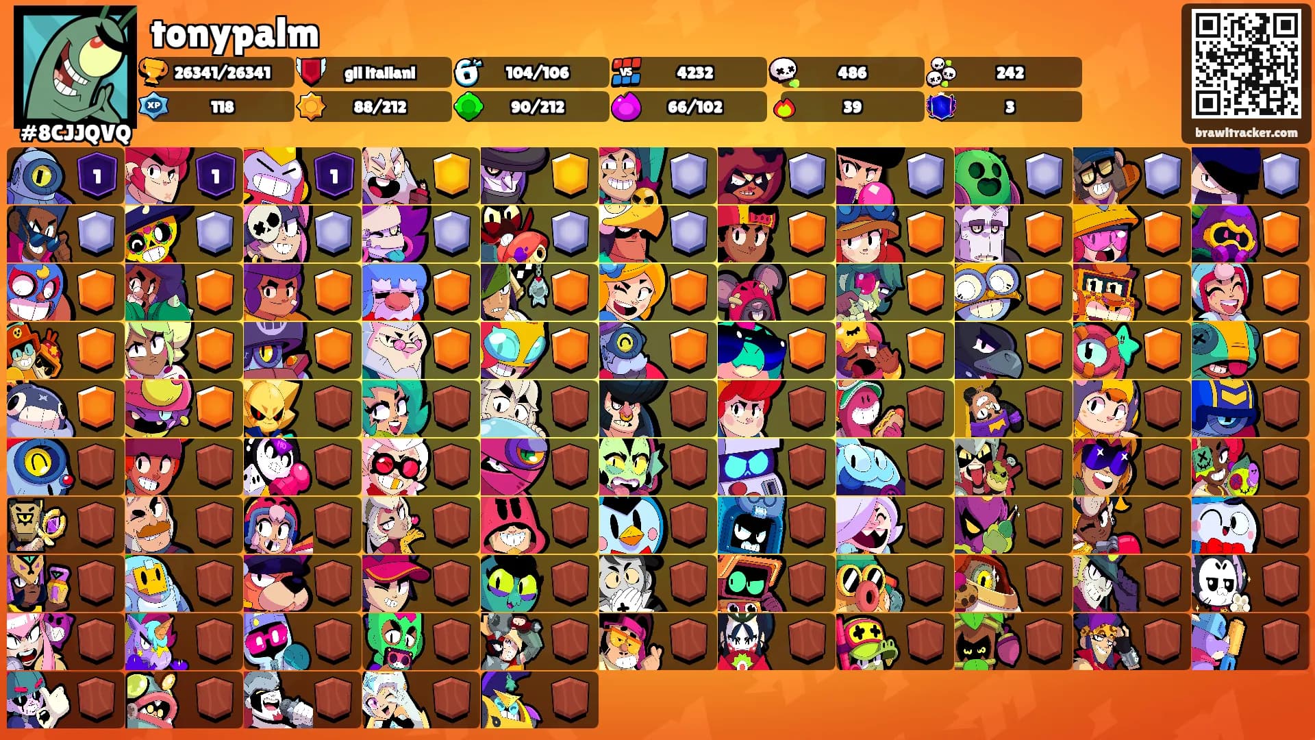 tonypalm's Ranks
