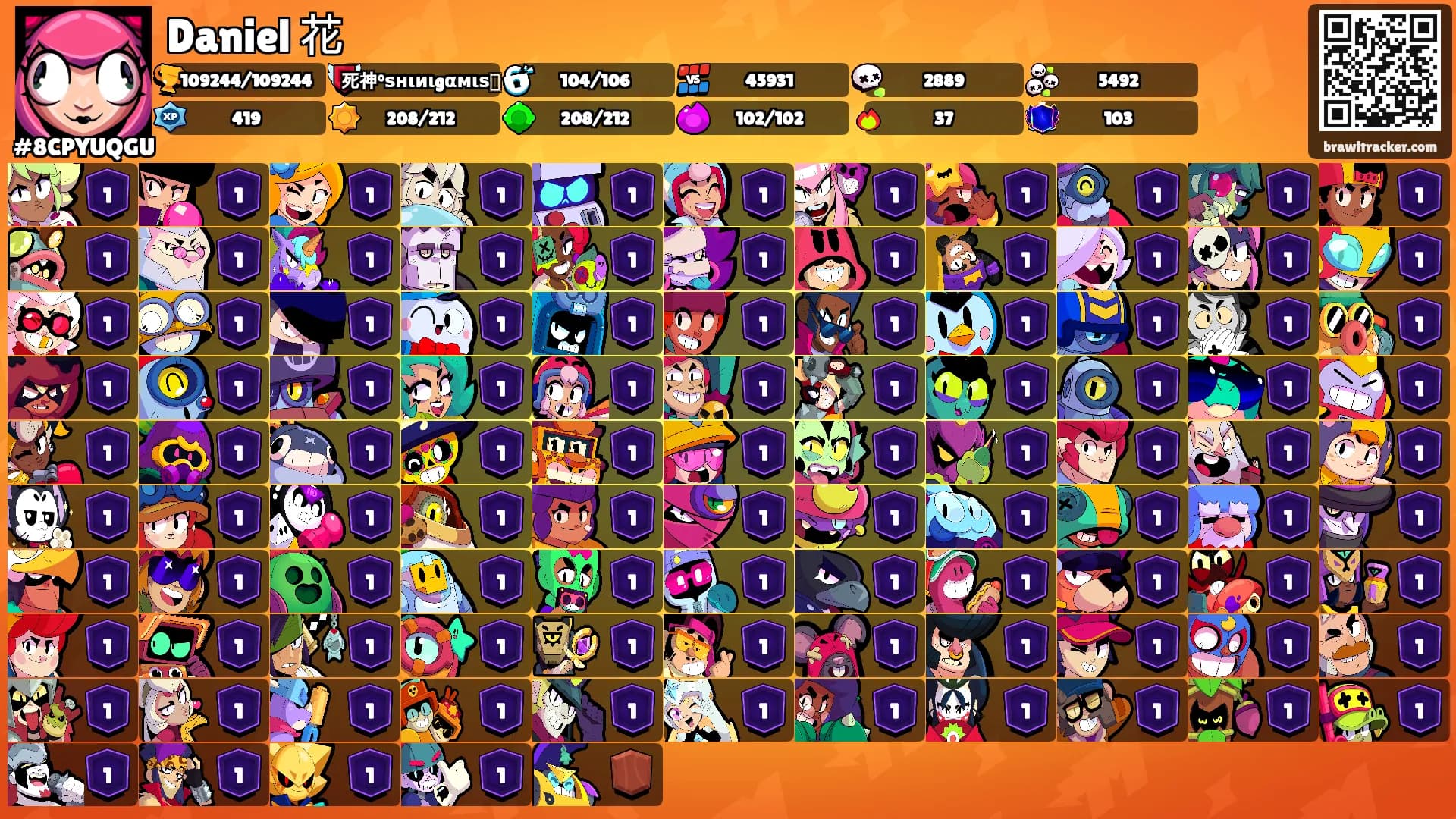 Daniel 花's Ranks