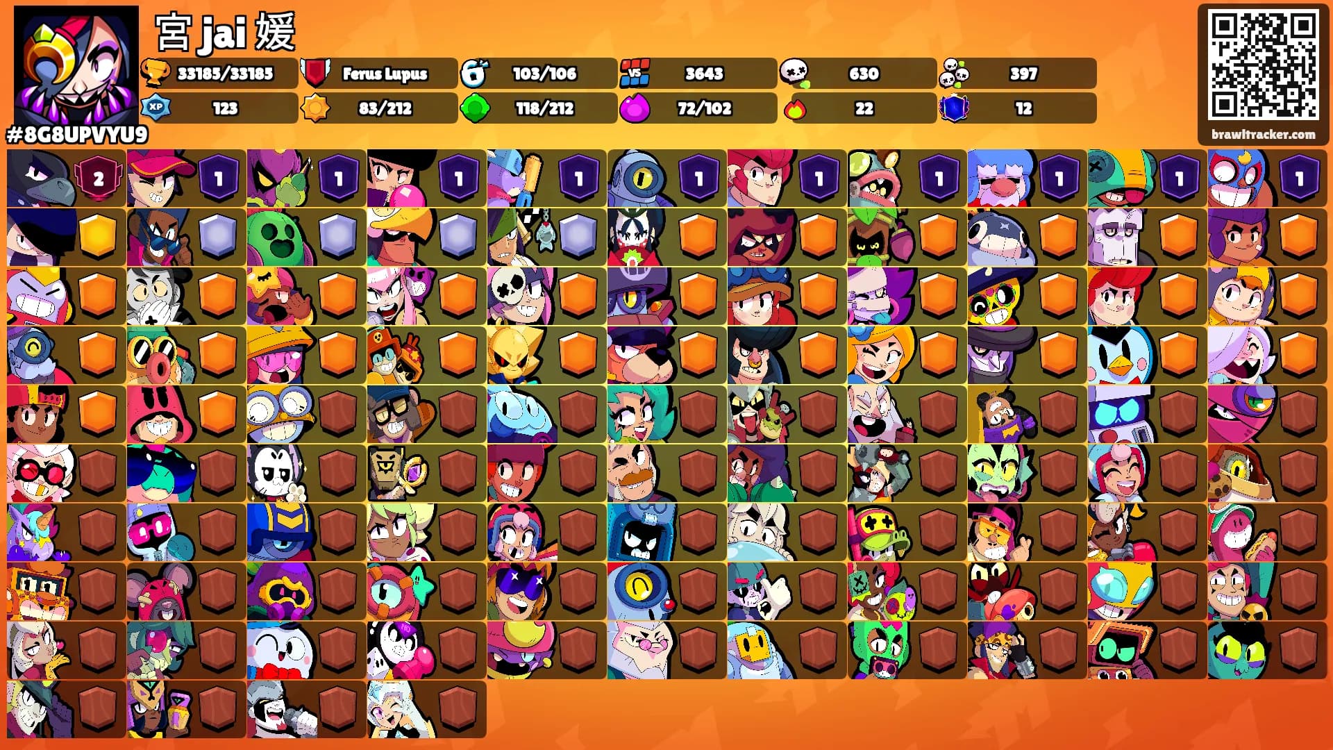 宮 jai 媛's Ranks