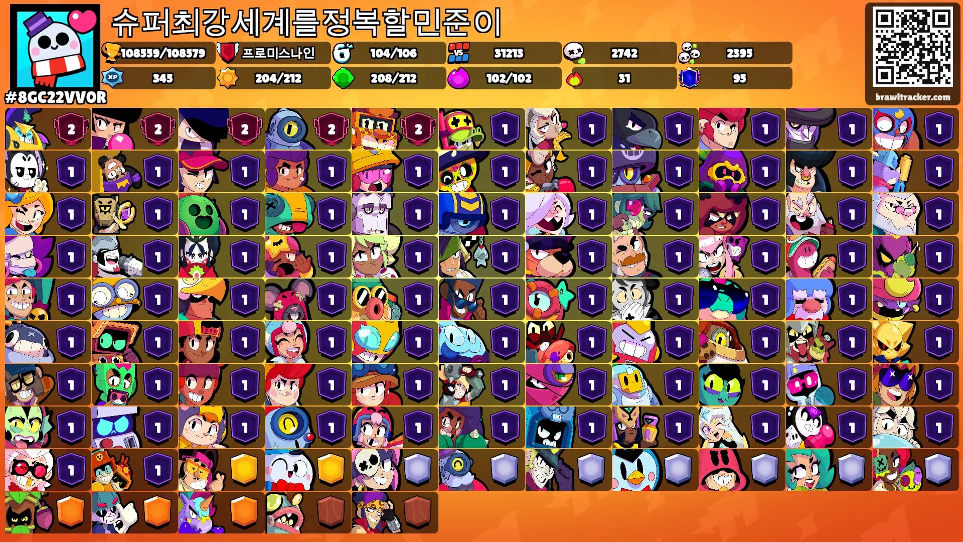 슈퍼최강세계를정복할민준이's Ranks