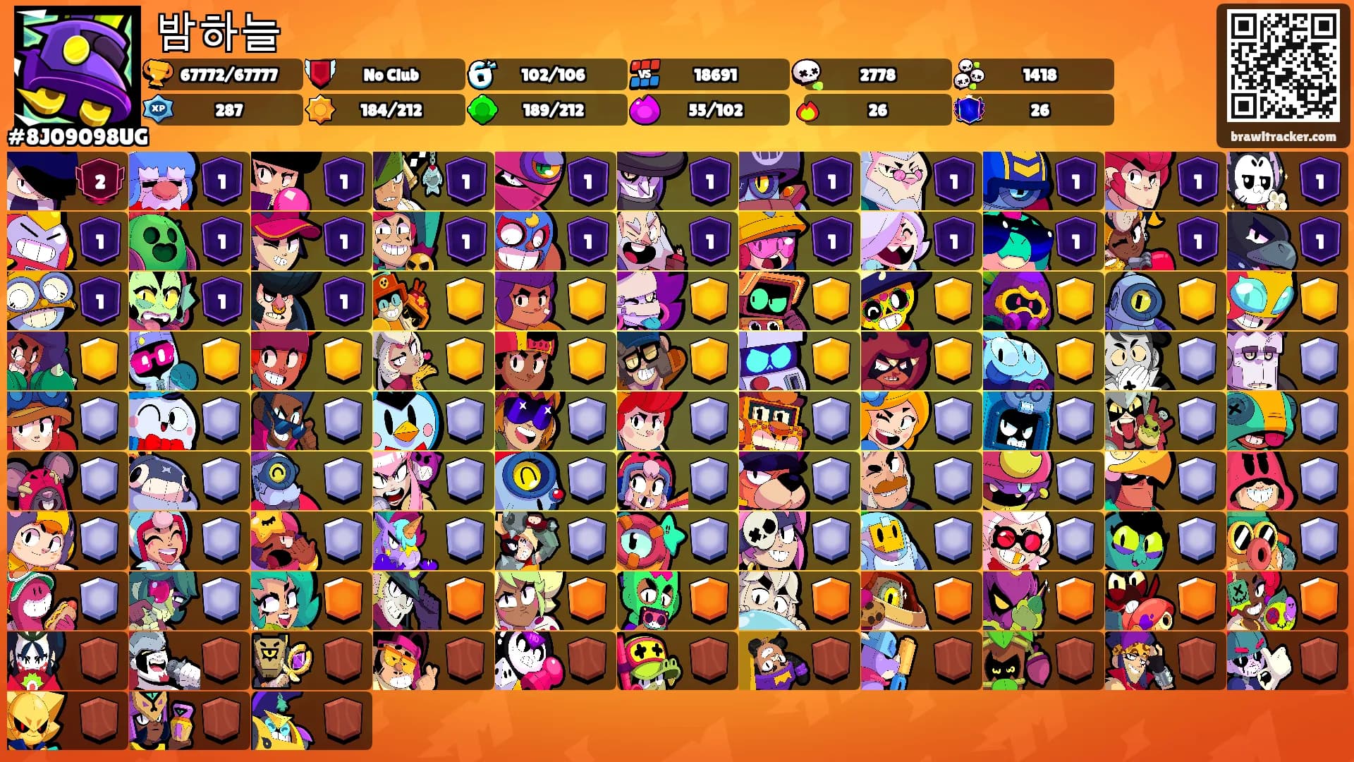 밤하늘's Ranks