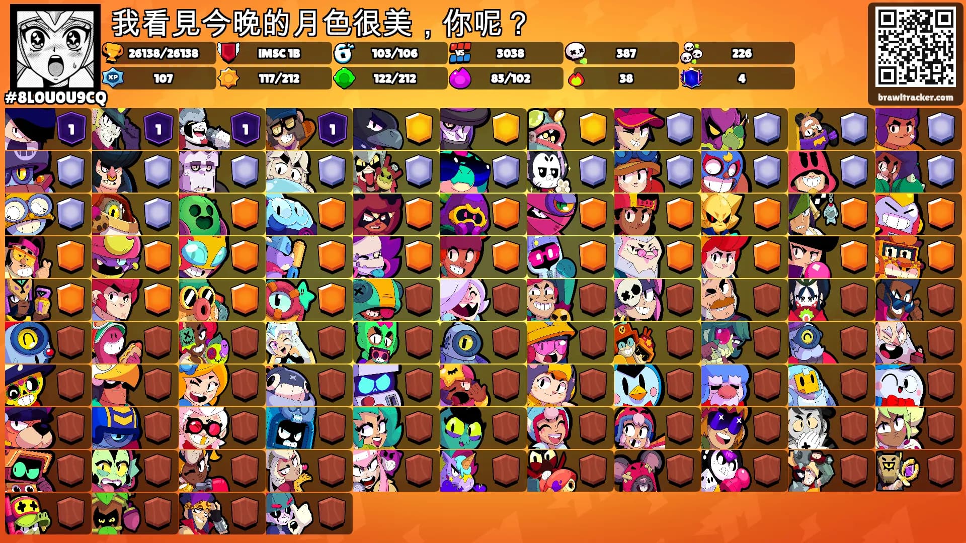 我看見今晚的月色很美，你呢？'s Ranks