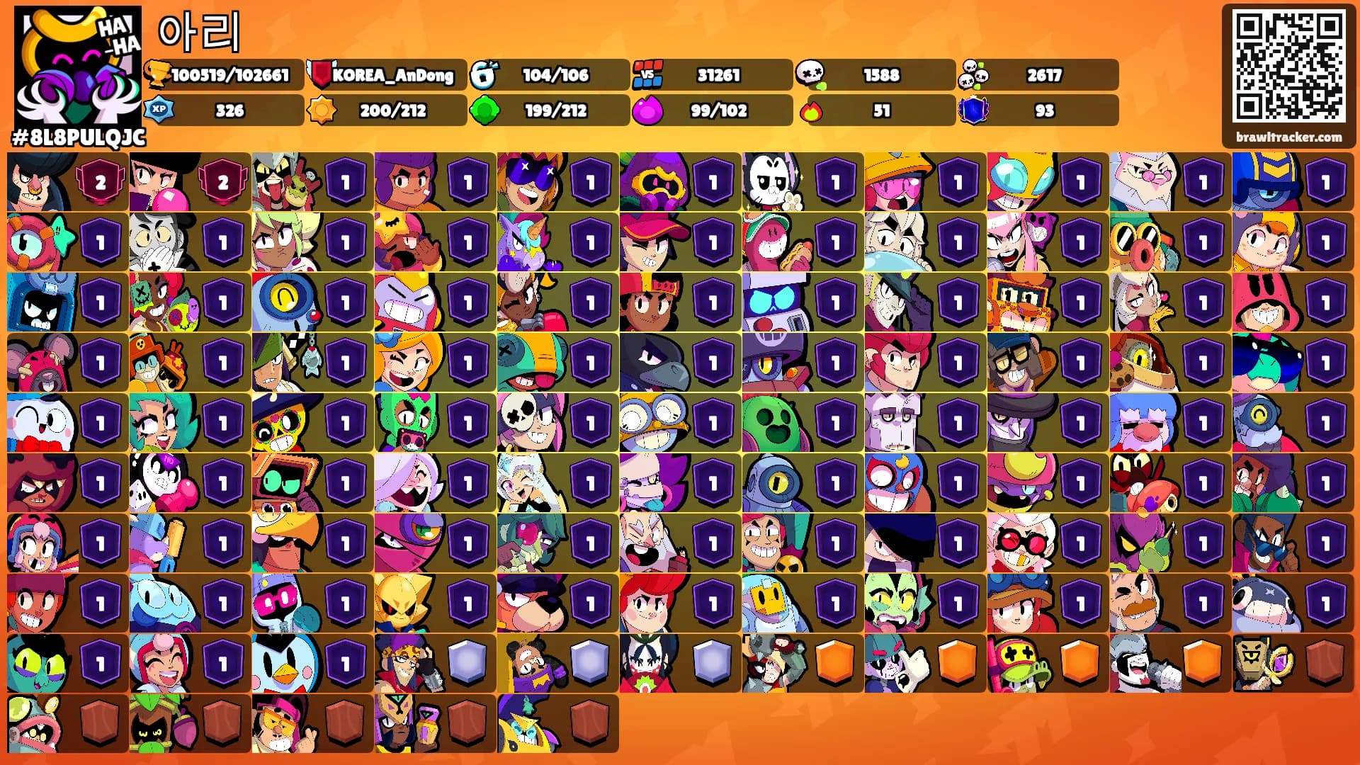 아리's Ranks