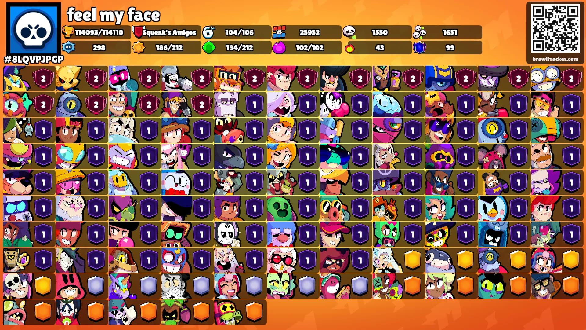 feel my face's Ranks