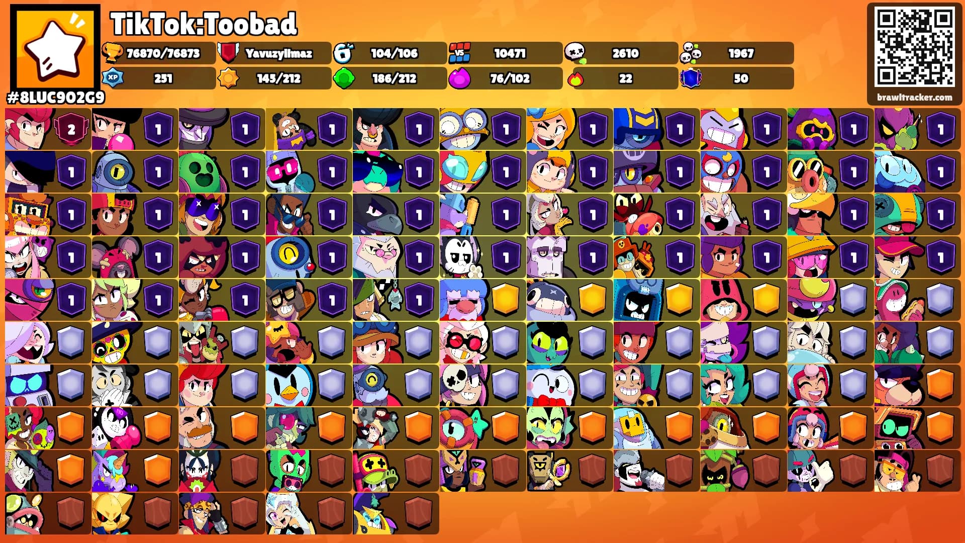 TikTok:Toobad's Ranks