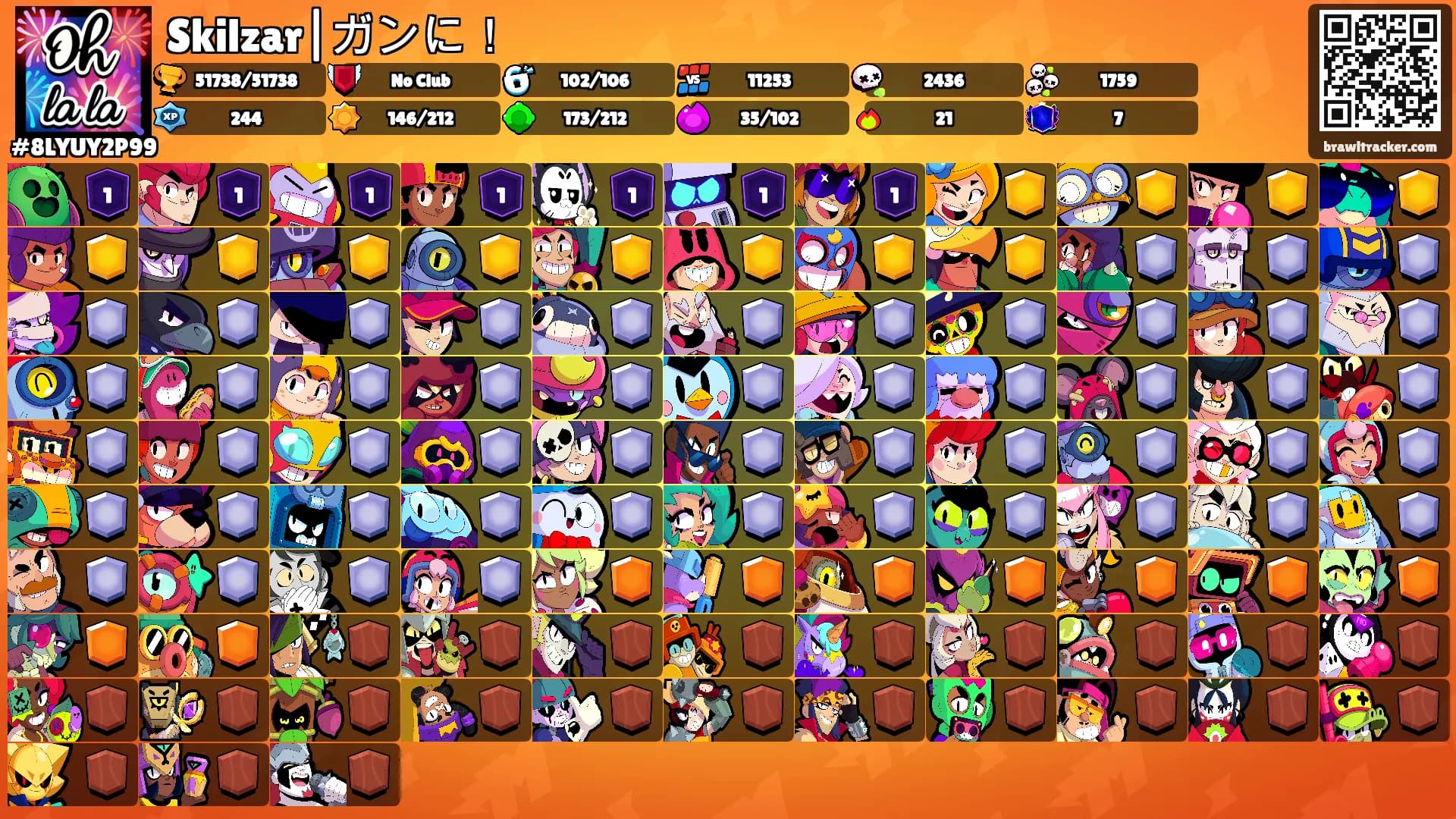 Skilzar|ガンに！'s Ranks