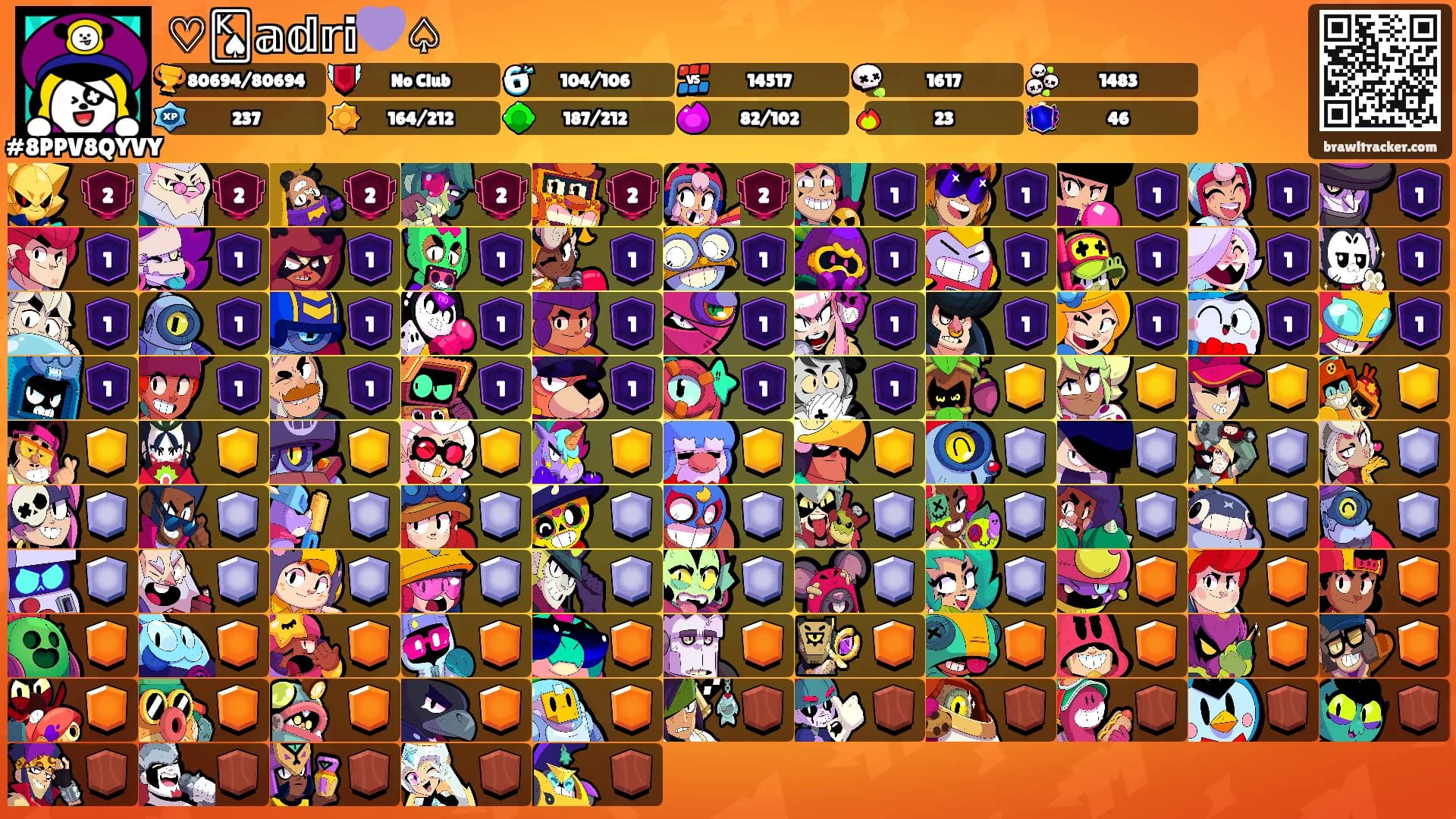 ♡🂮𝕒𝕕𝕣𝕚💜♤'s Ranks