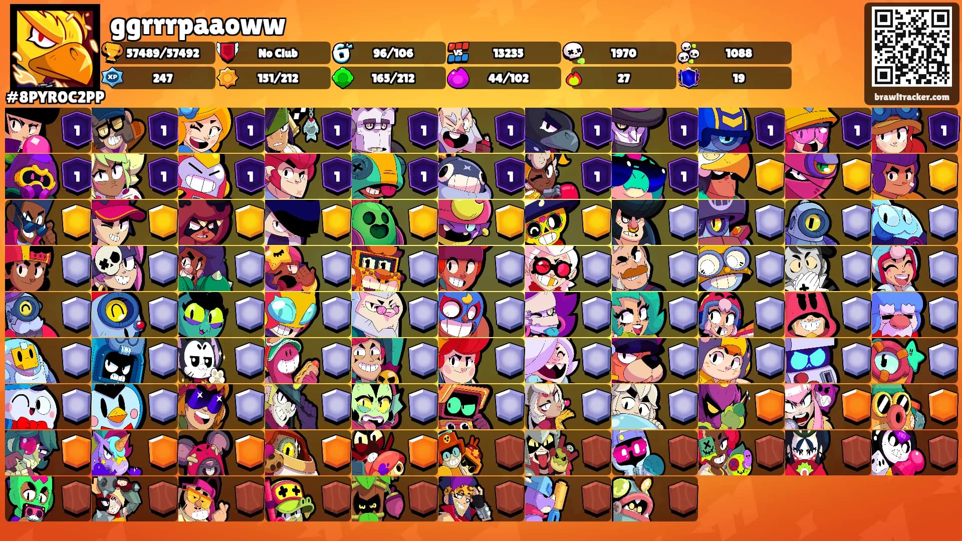 ggrrrpaaoww's Ranks