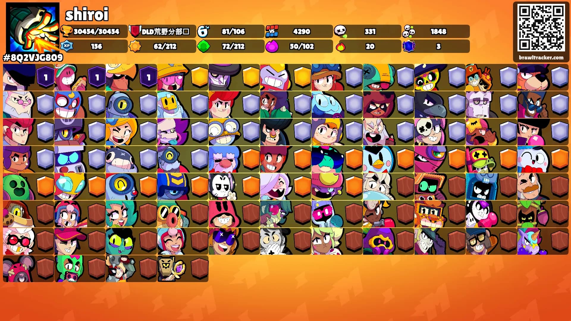 shiroi's Ranks