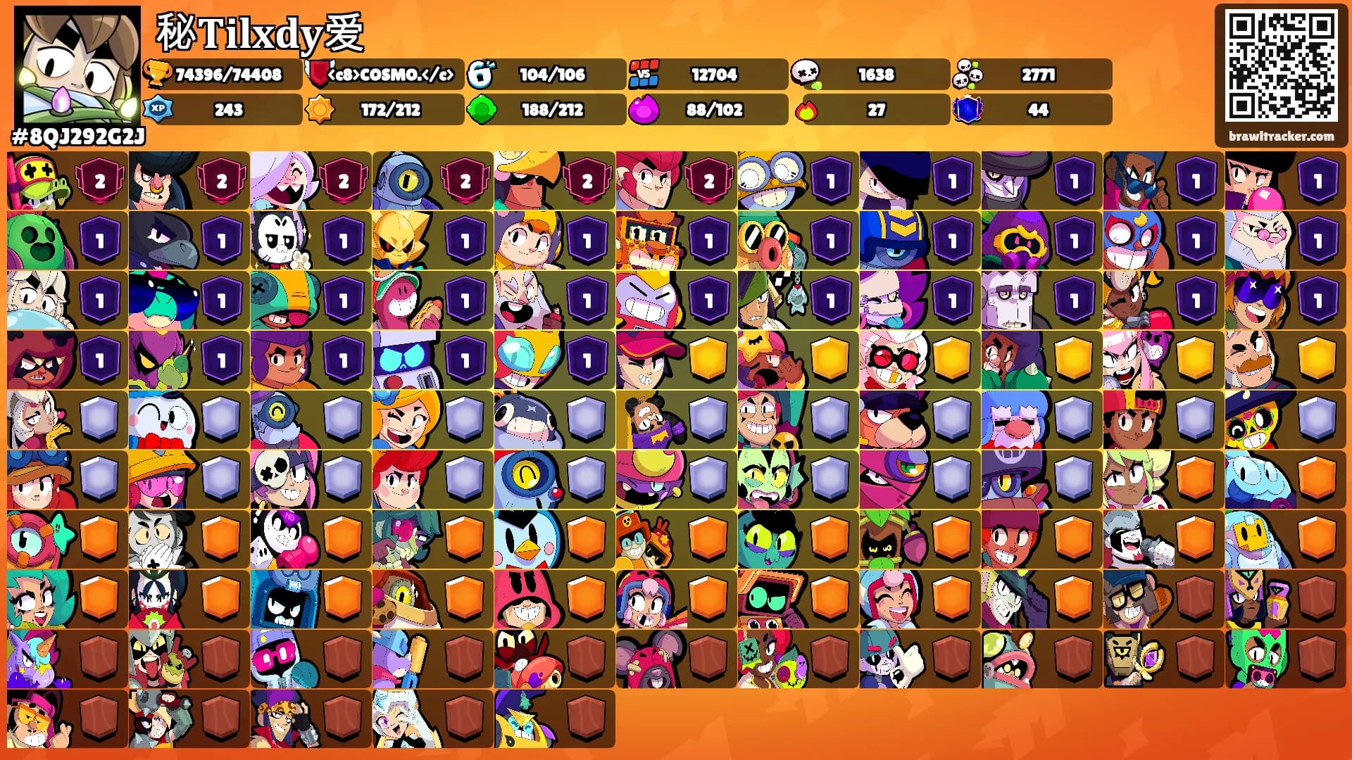 秘𝐓𝐢𝐥𝐱𝐝𝐲爱's Ranks
