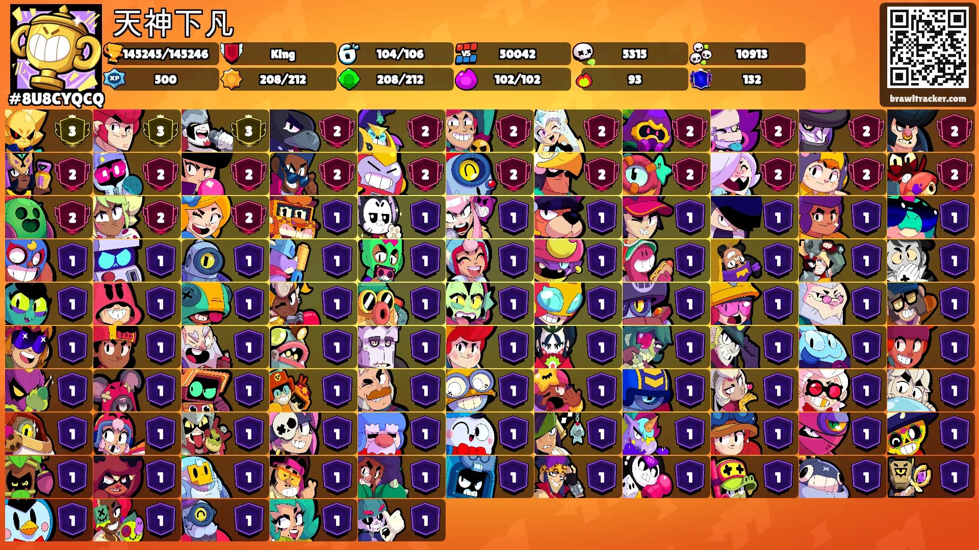 天神下凡's Ranks