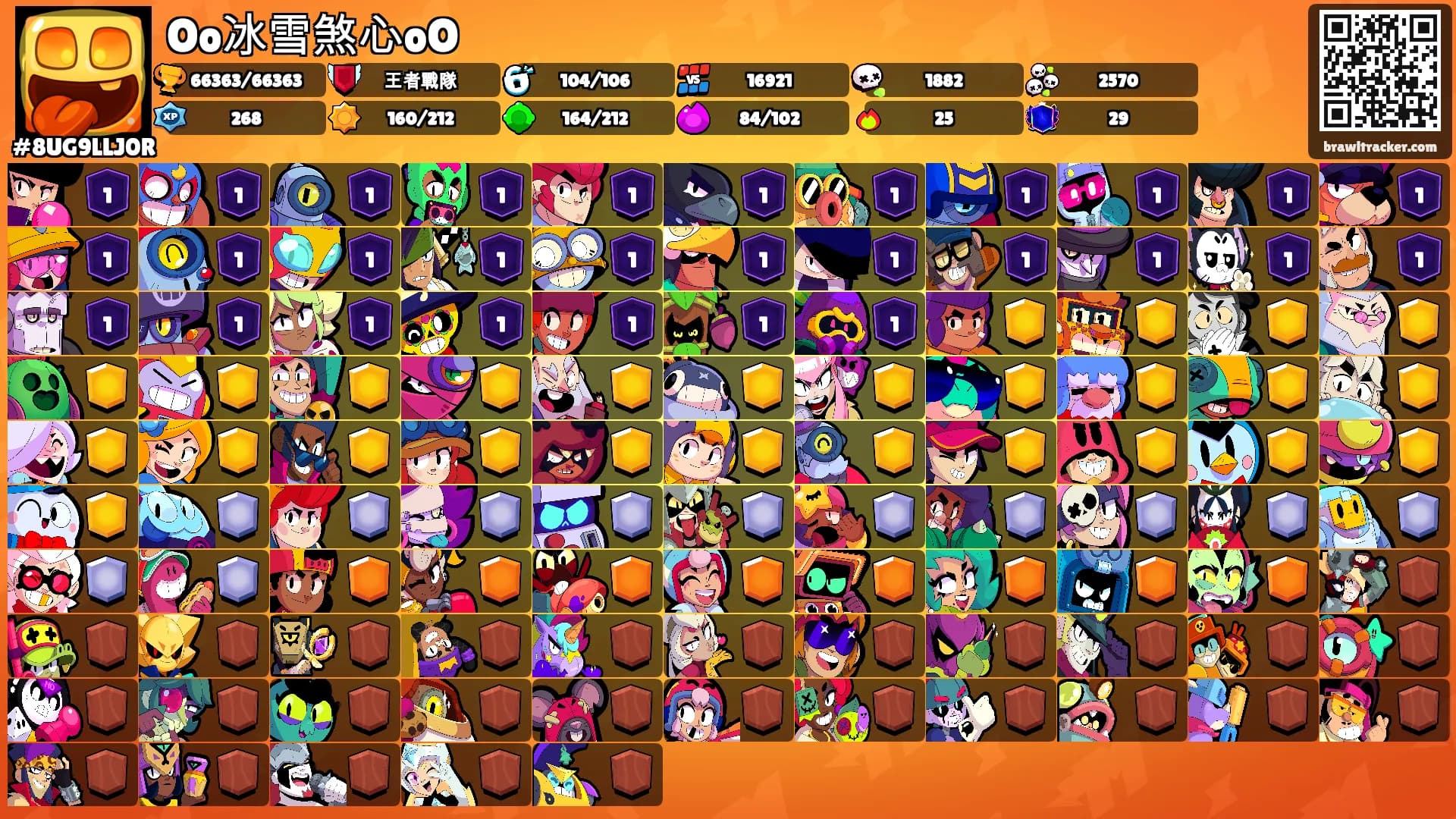 Oo冰雪煞心oO's Ranks