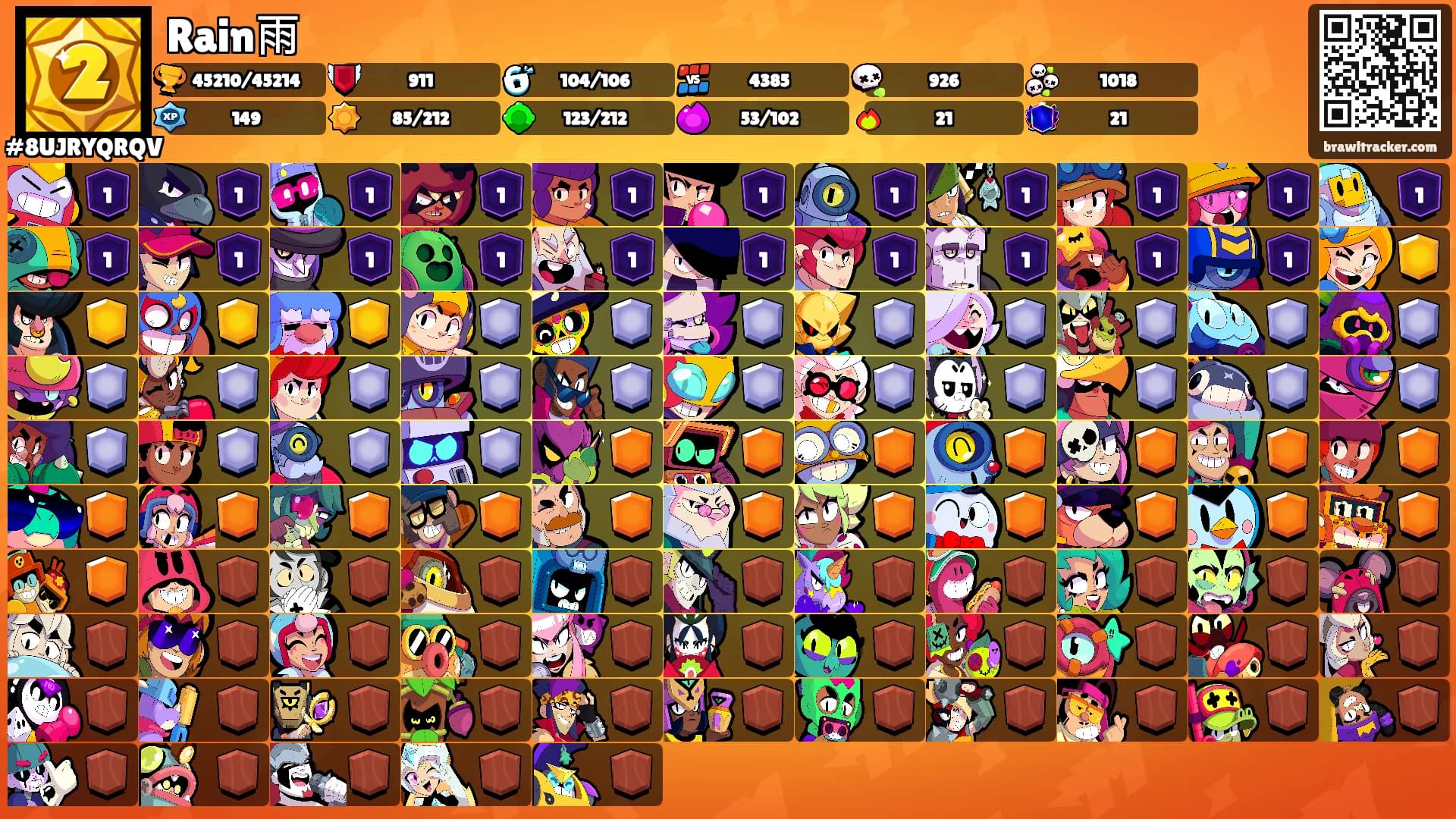 Rain雨's Ranks