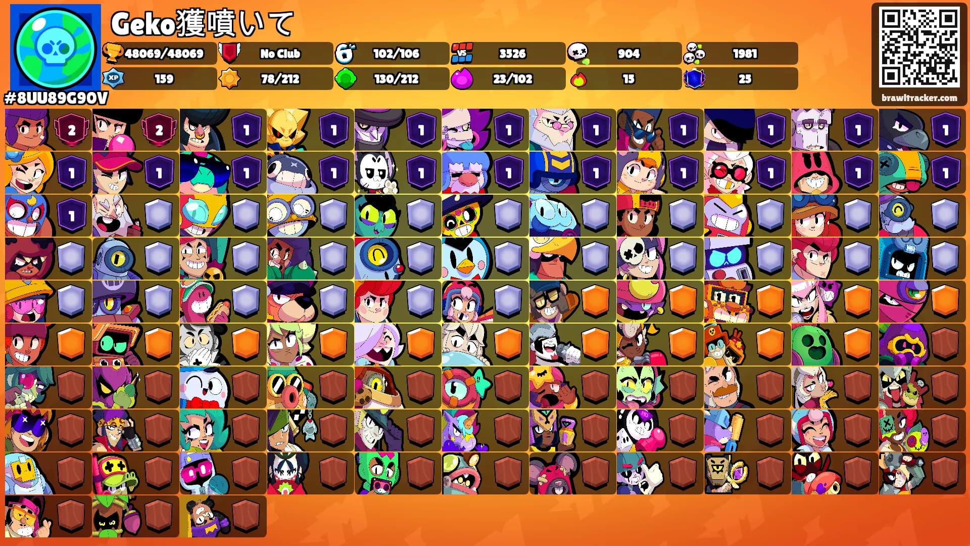 Geko獲噴いて's Ranks