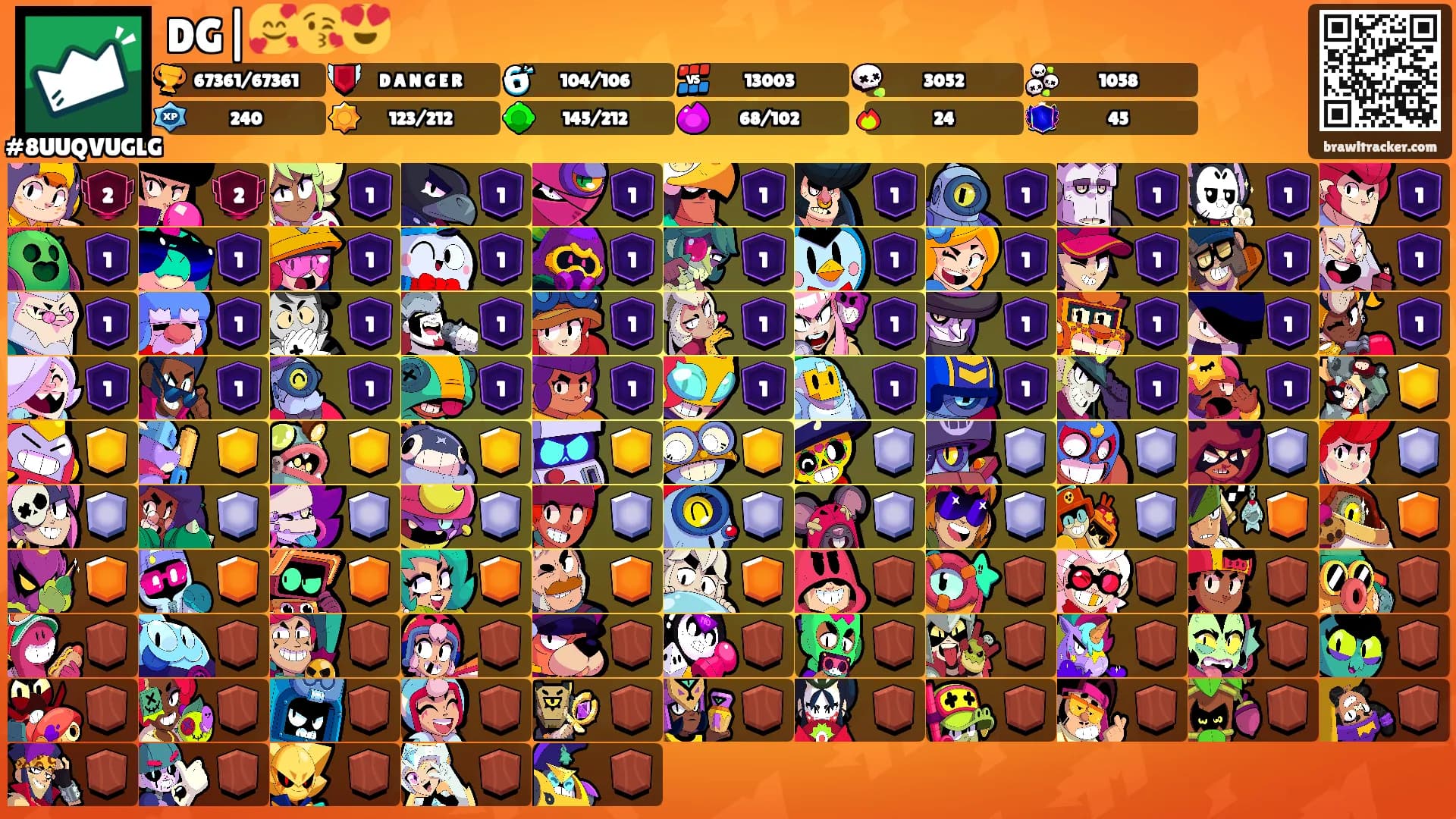 DG|🥰😘😍's Ranks