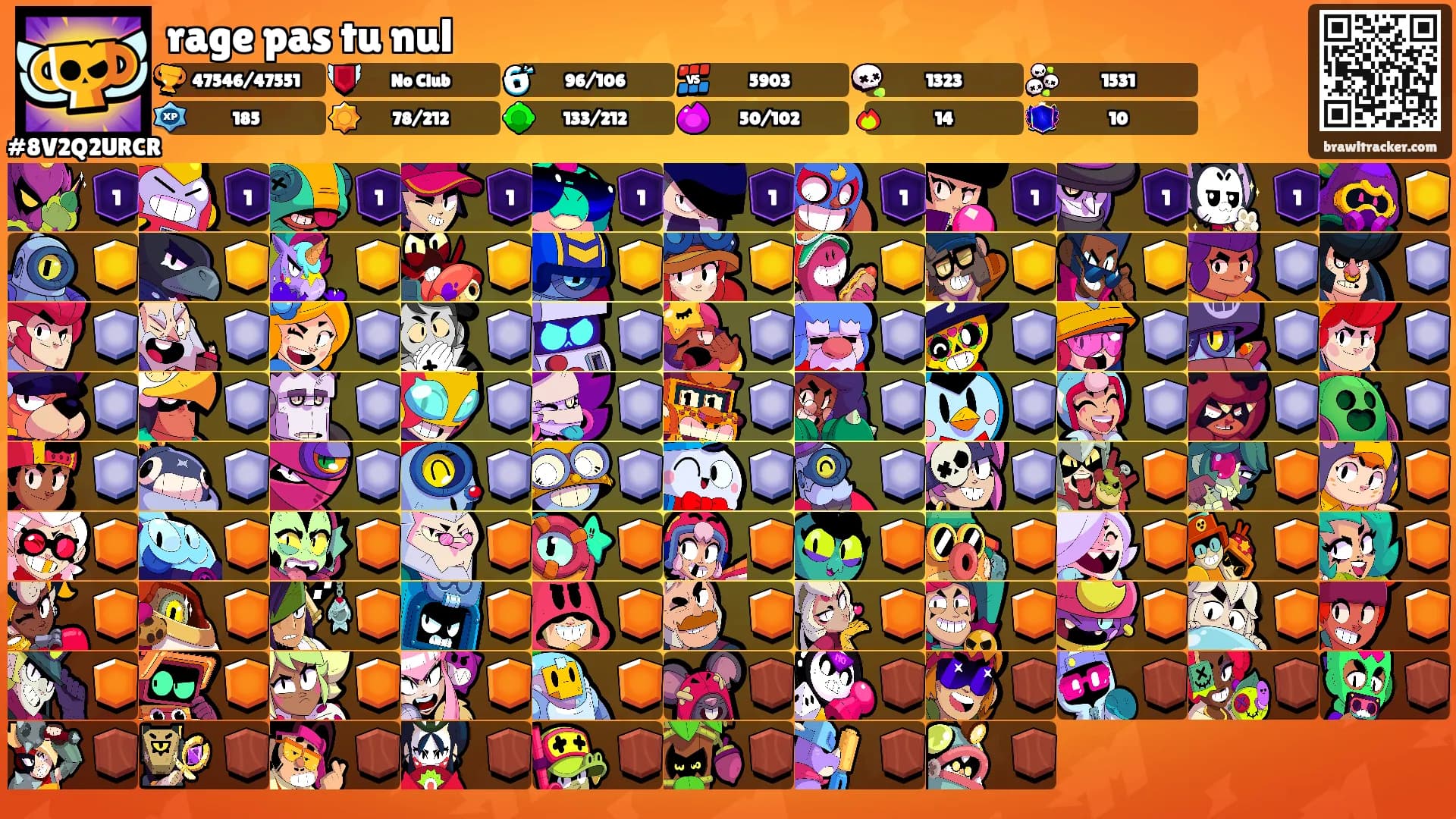 rage pas tu nul's Ranks