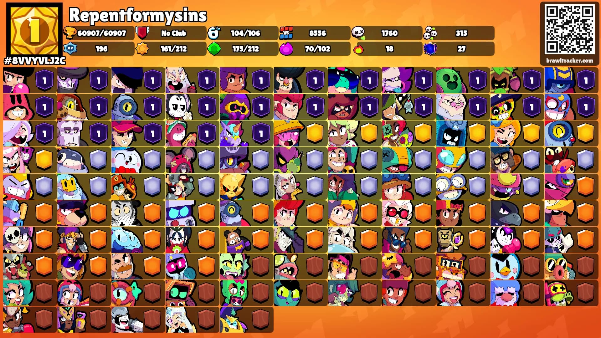 Repentformysins's Ranks