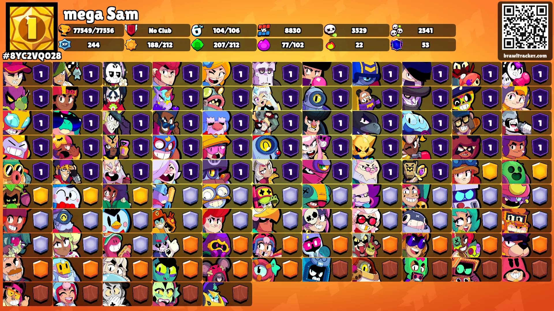mega Sam's Ranks