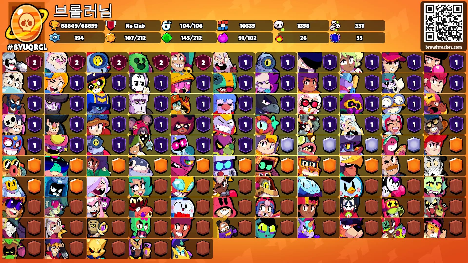 브롤러님's Ranks