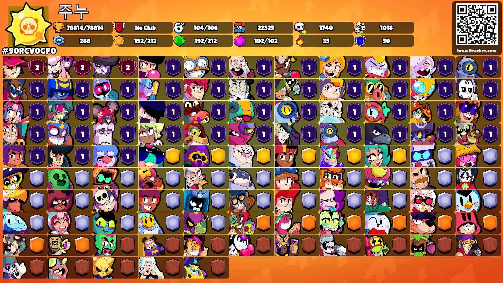 주누's Ranks