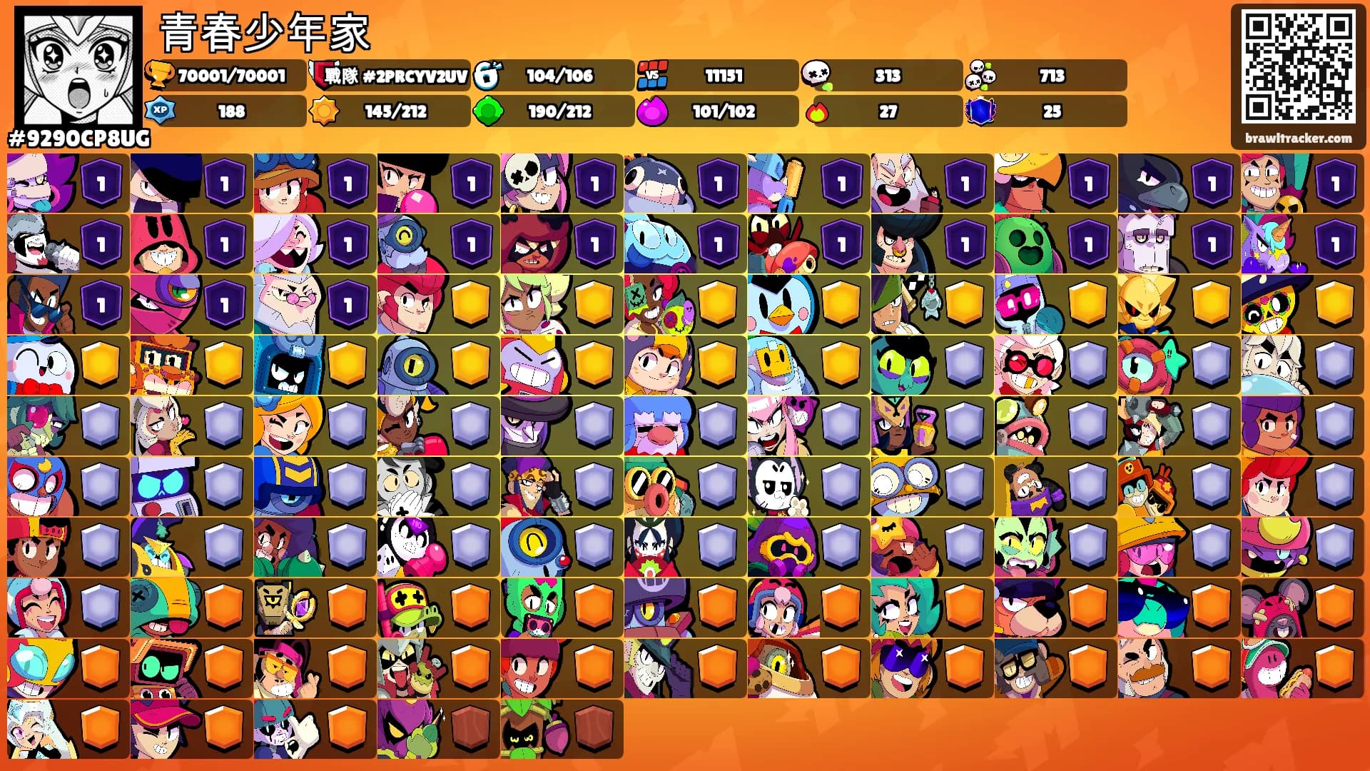 青春少年家's Ranks