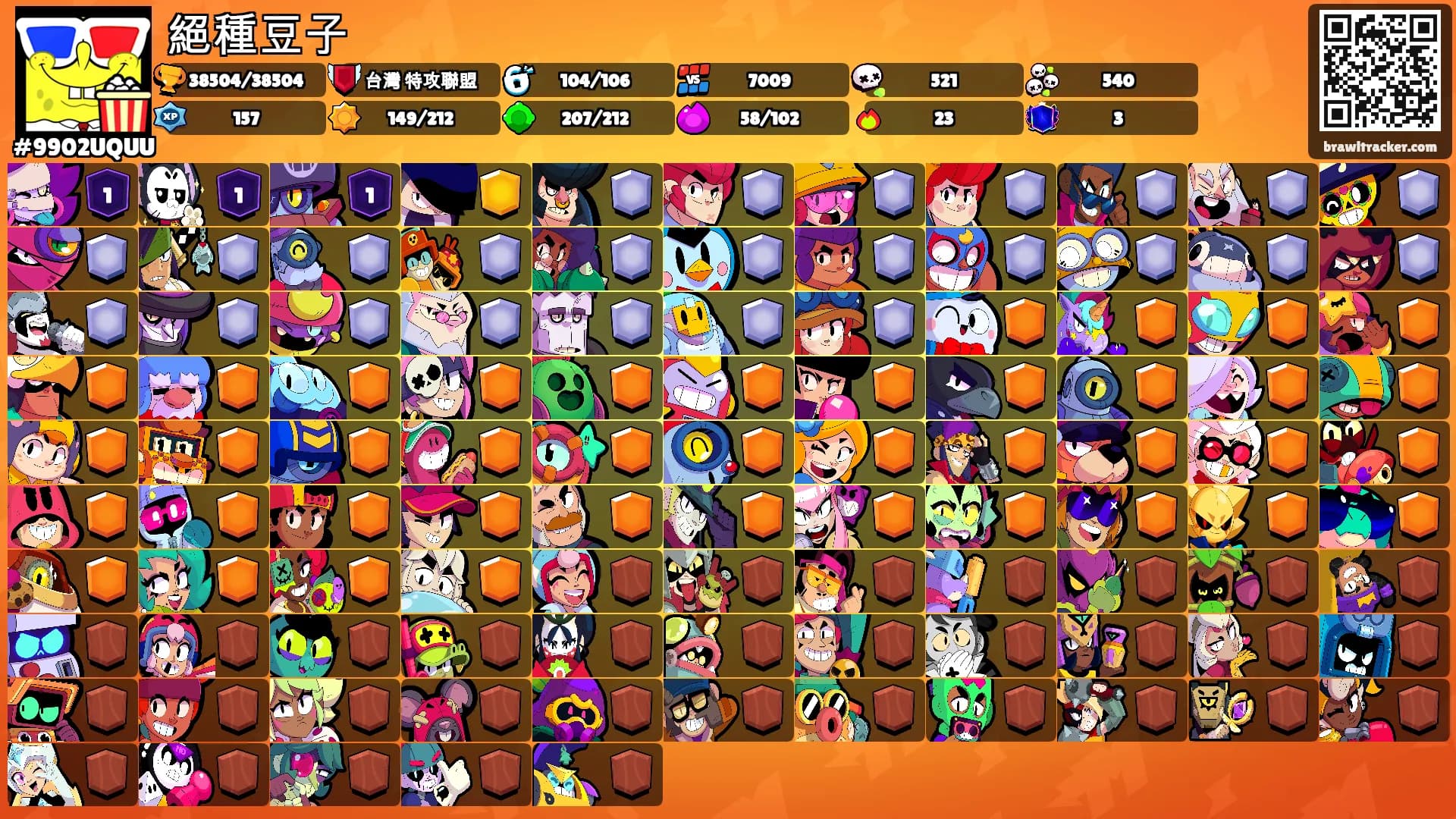 絕種豆子's Ranks