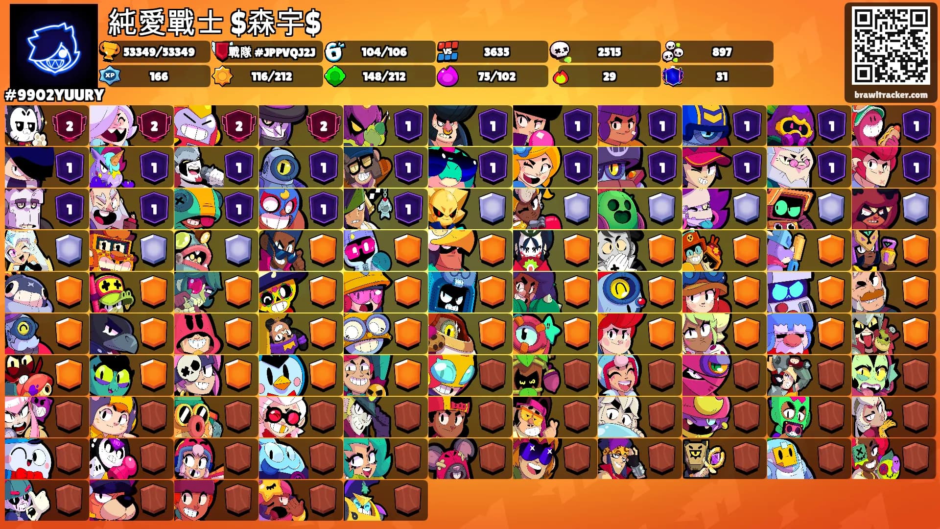 純愛戰士 $森宇$'s Ranks