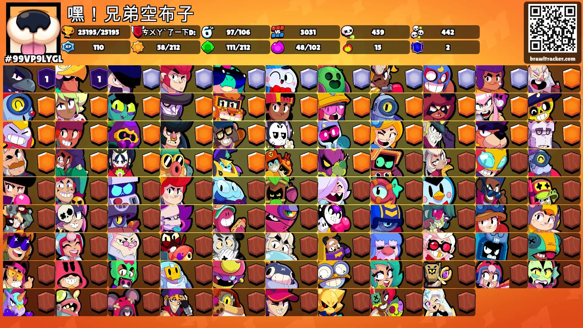 嘿！兄弟空布子's Ranks