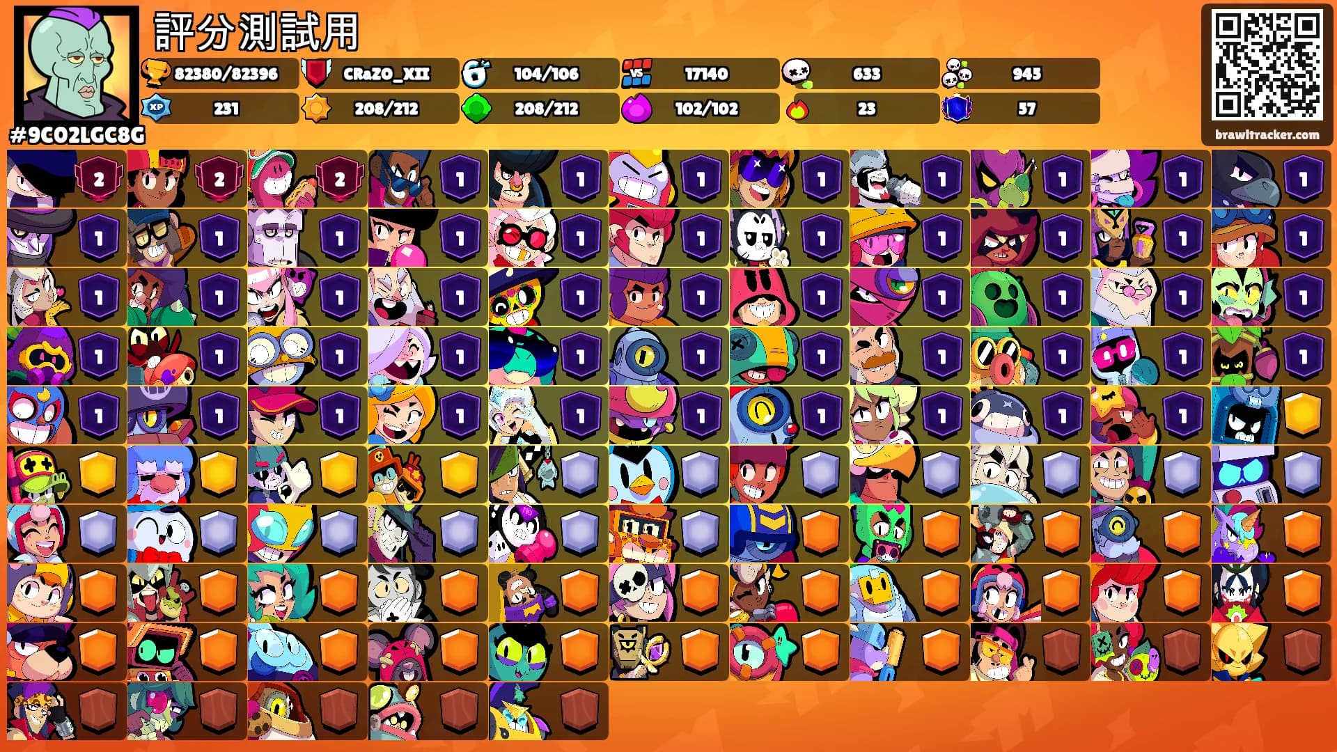 評分測試用's Ranks