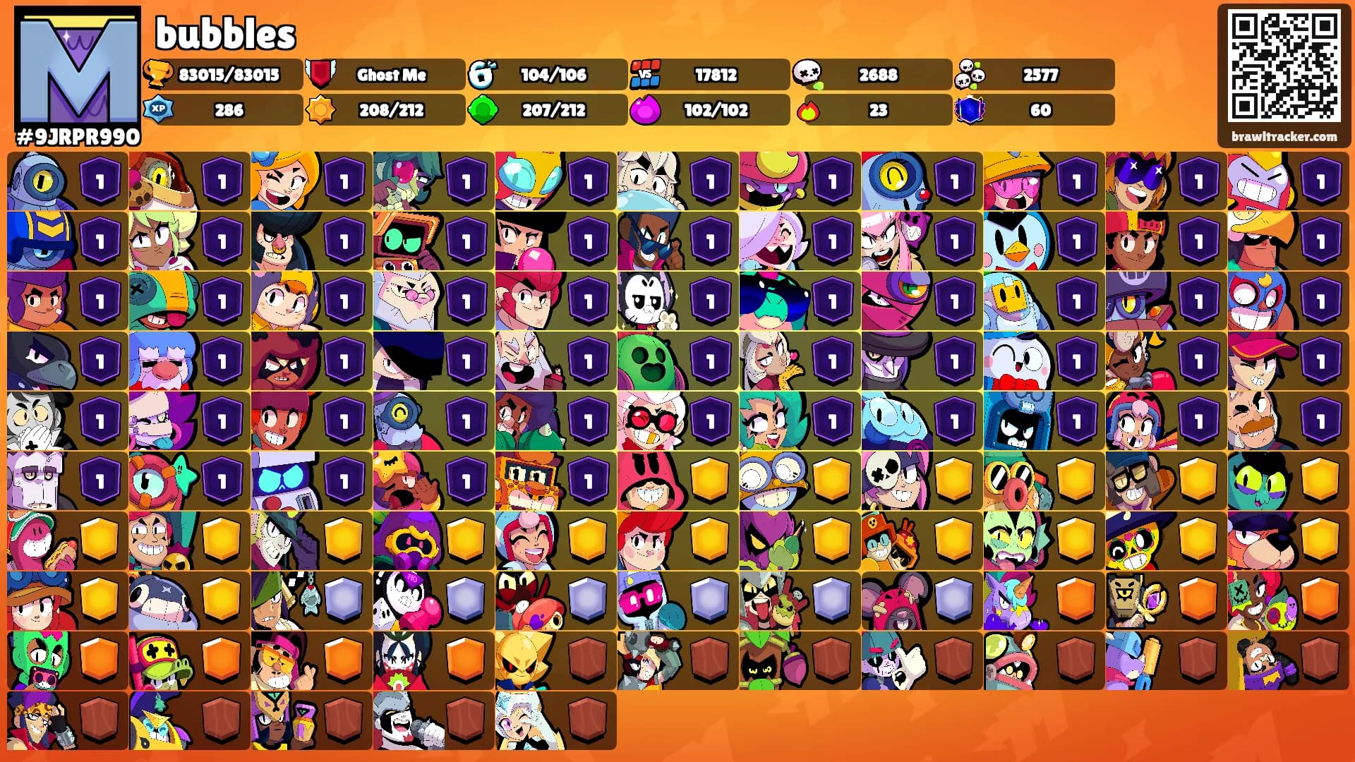 bubbles's Ranks
