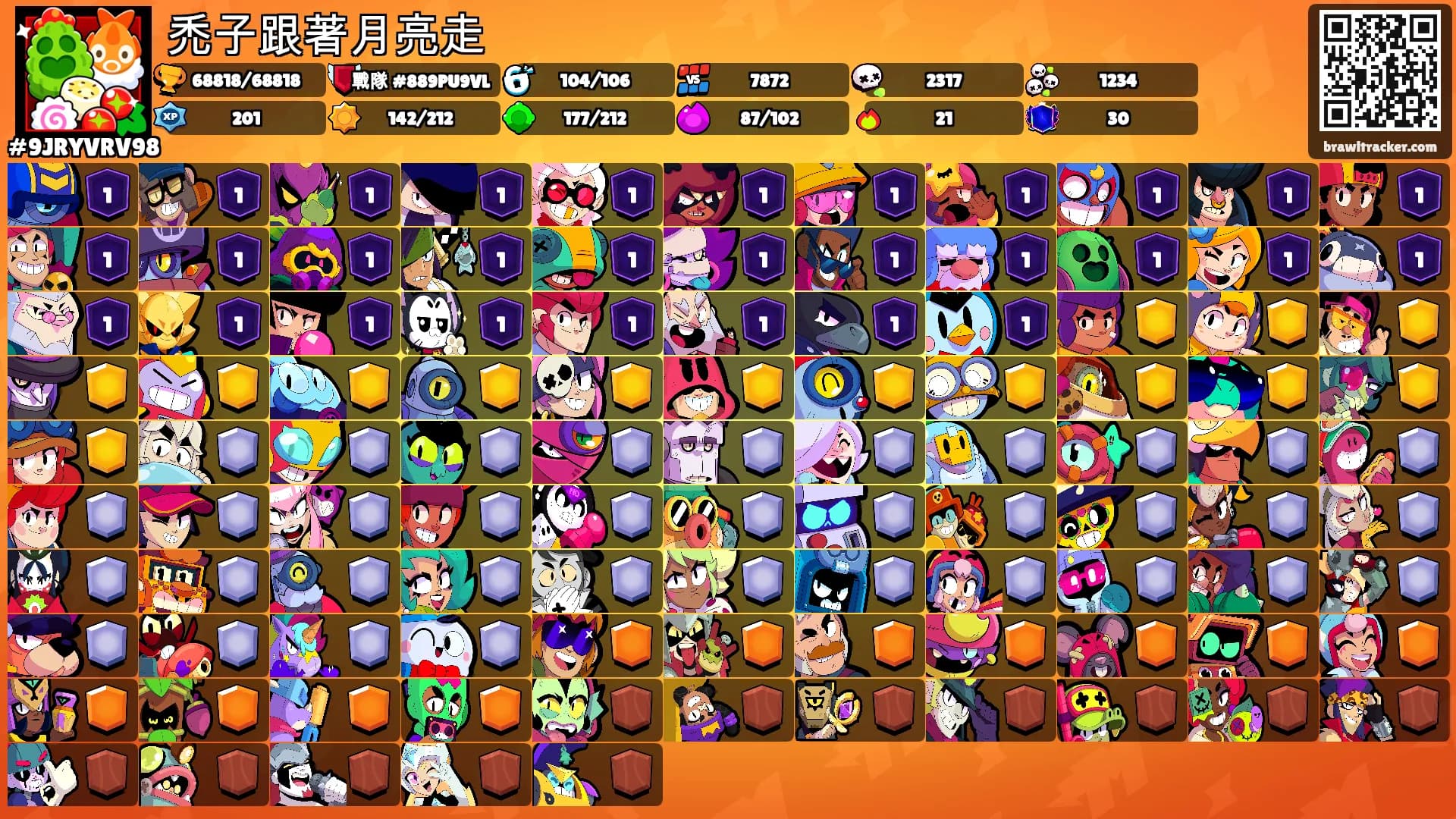 禿子跟著月亮走's Ranks
