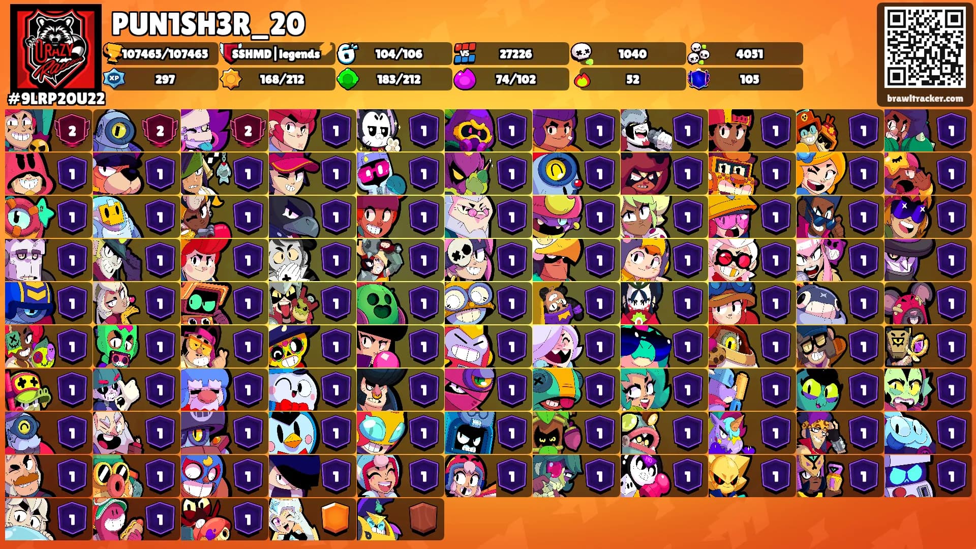 PUN1SH3R_20's Ranks