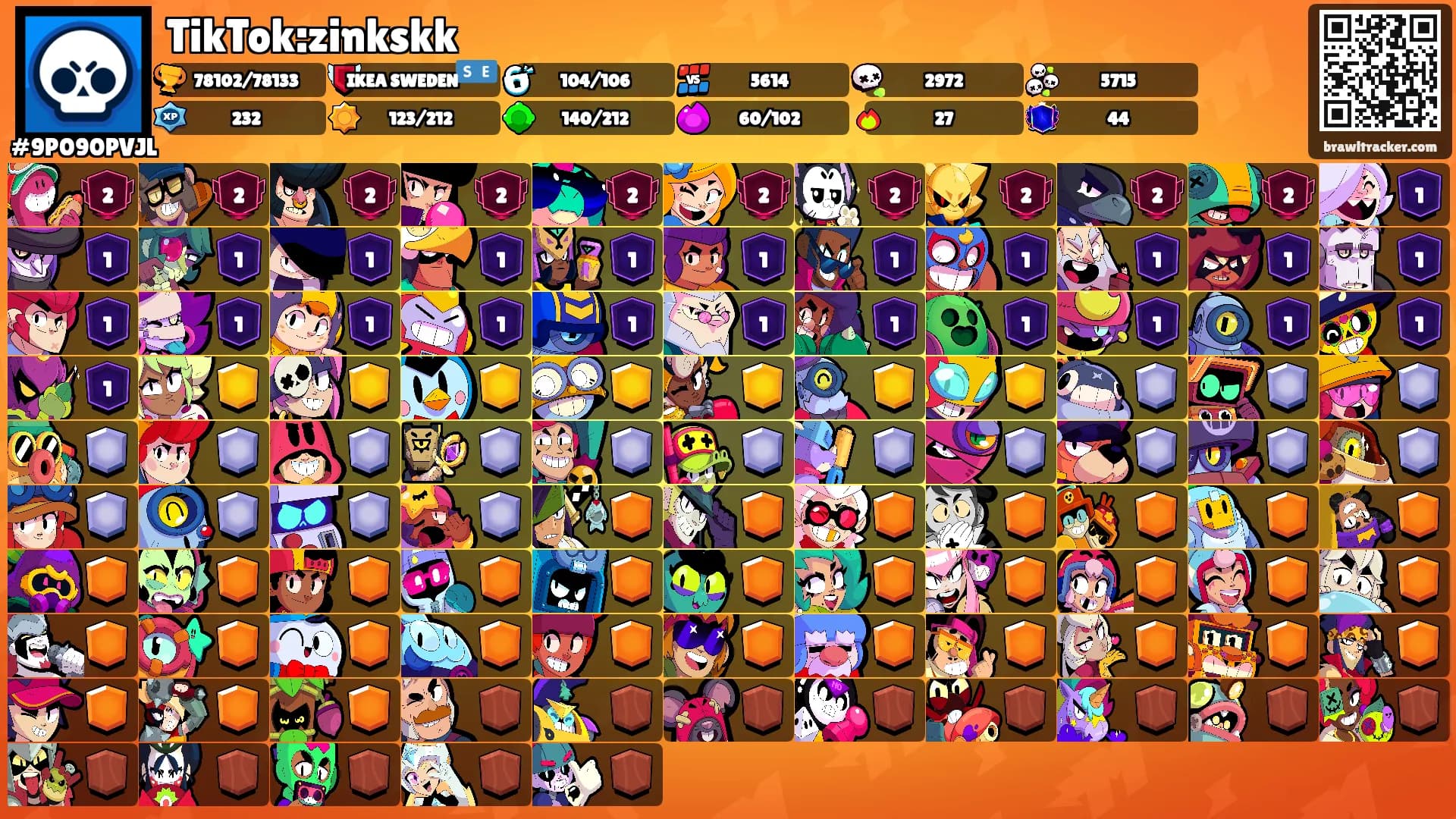 TikTok:zinkskk's Ranks