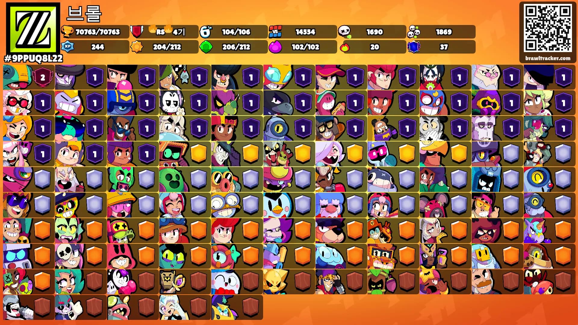 브롤's Ranks
