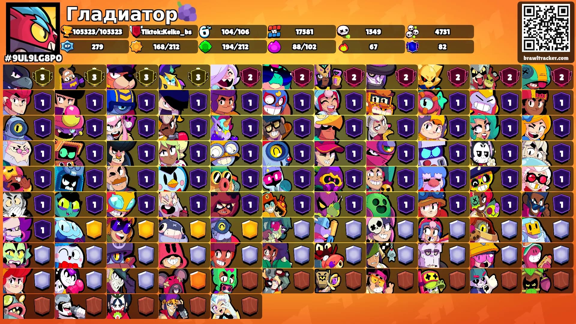 Гладиатор🍇's Ranks