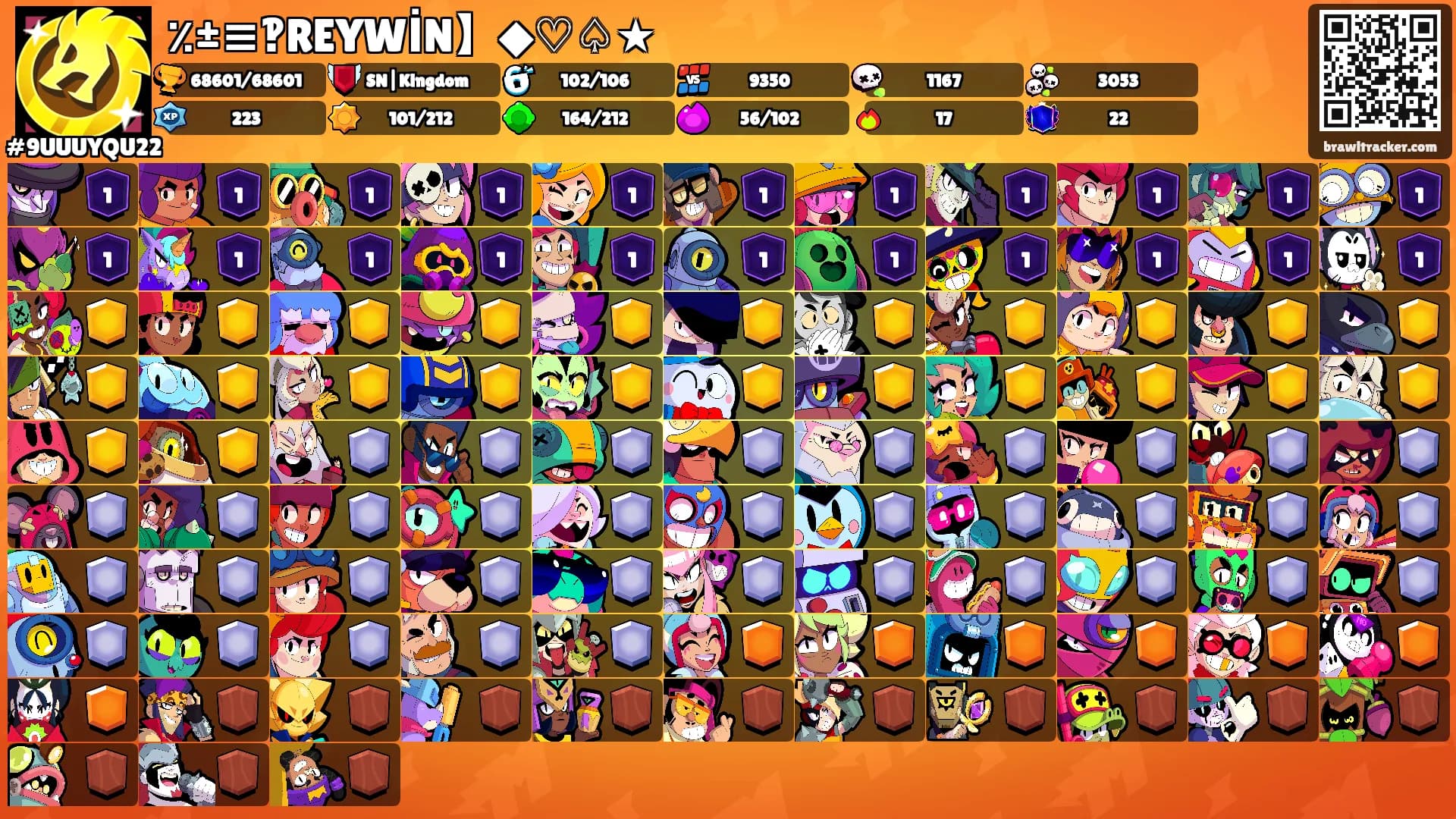 ٪±≡‽REYWİN】◆♡♤★'s Ranks