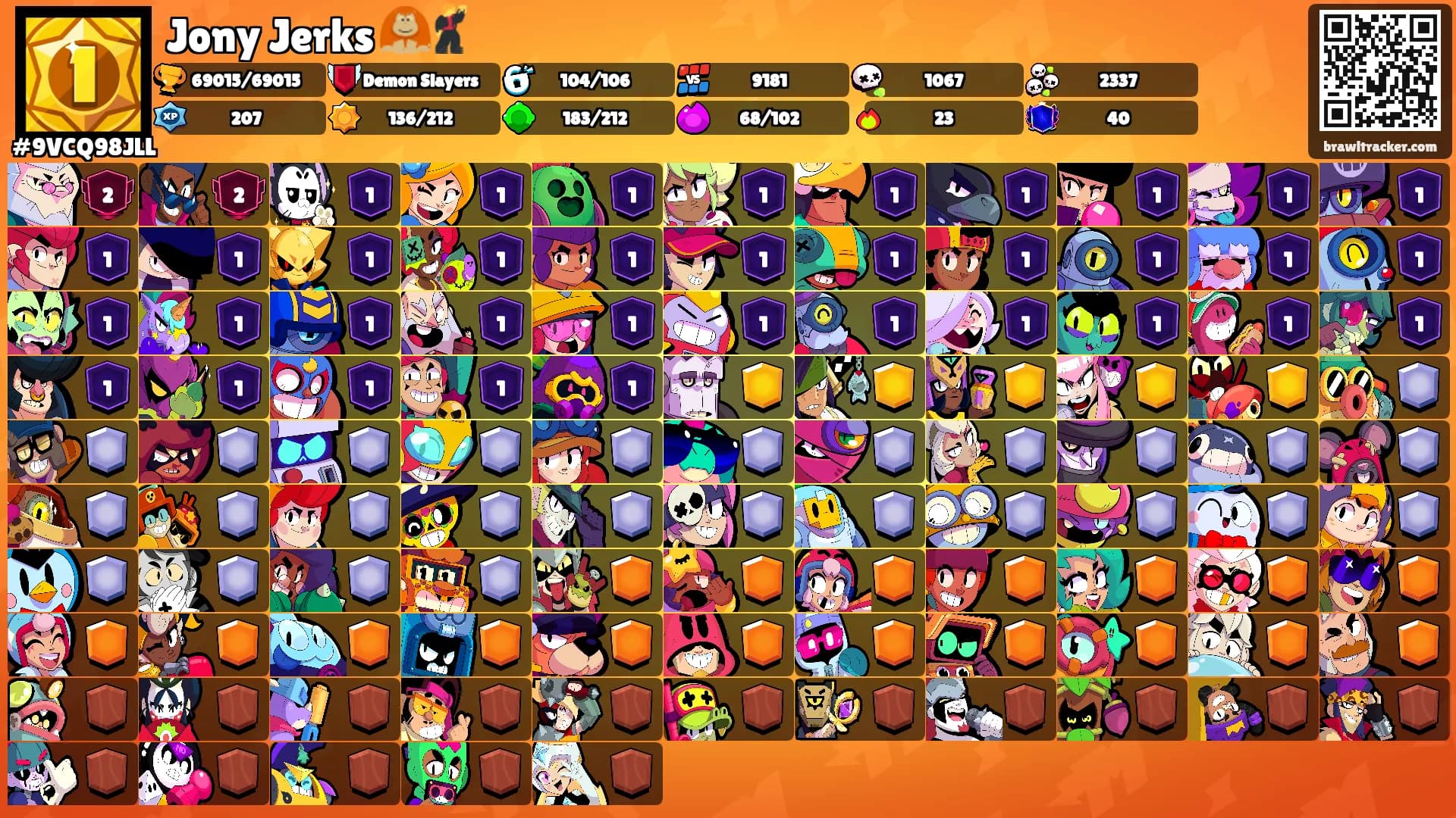Jony Jerks 🦧🕺's Ranks