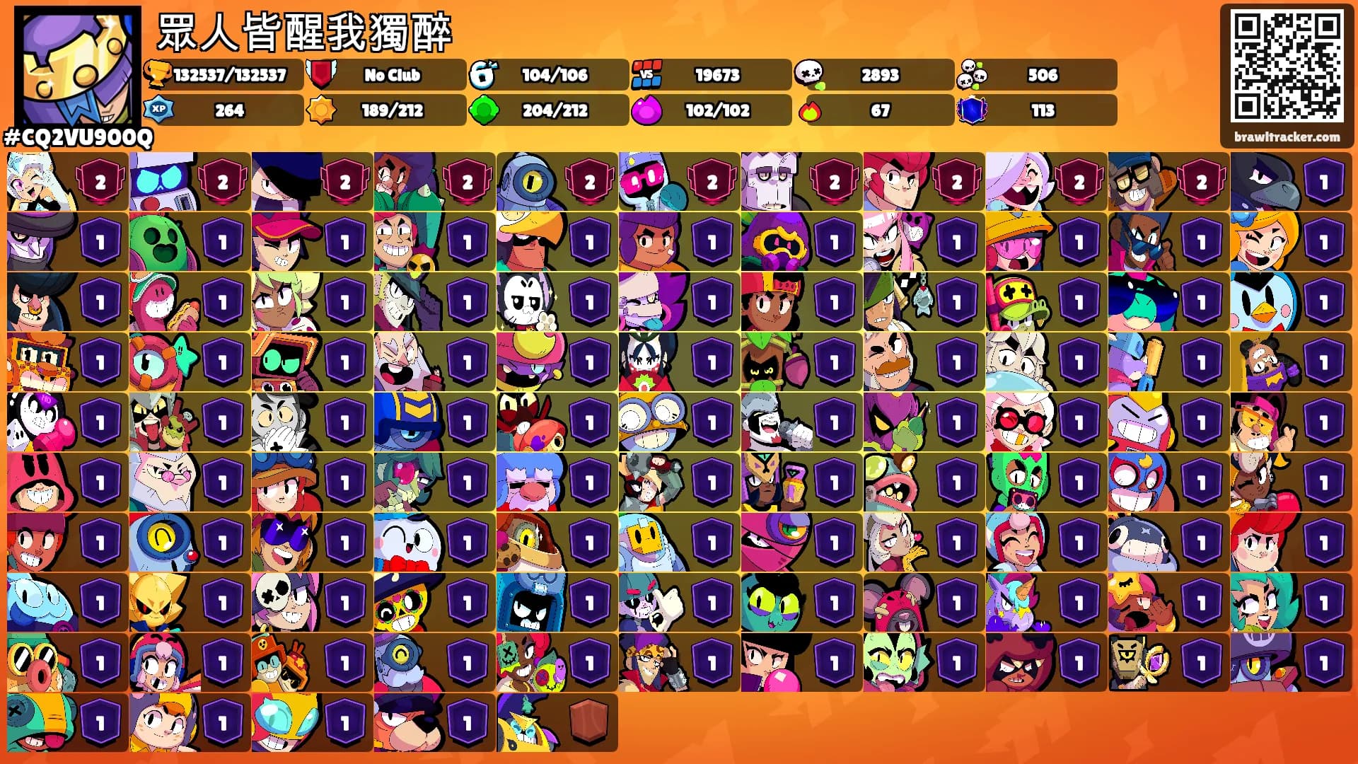 眾人皆醒我獨醉's Ranks
