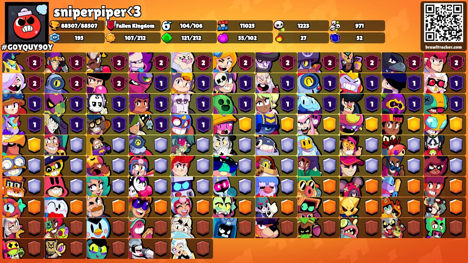 sniperpiper<3's Ranks