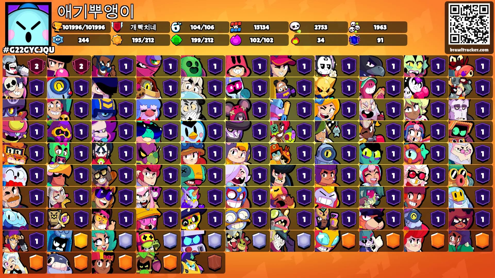 애기뿌앵이's Ranks
