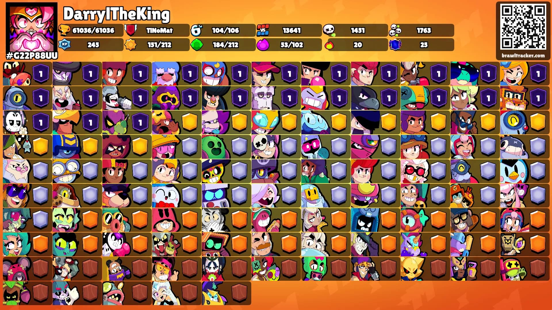 DarrylTheKing's Ranks