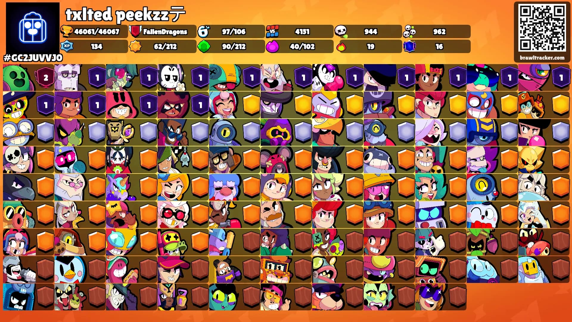 txlted peekzzテ's Ranks
